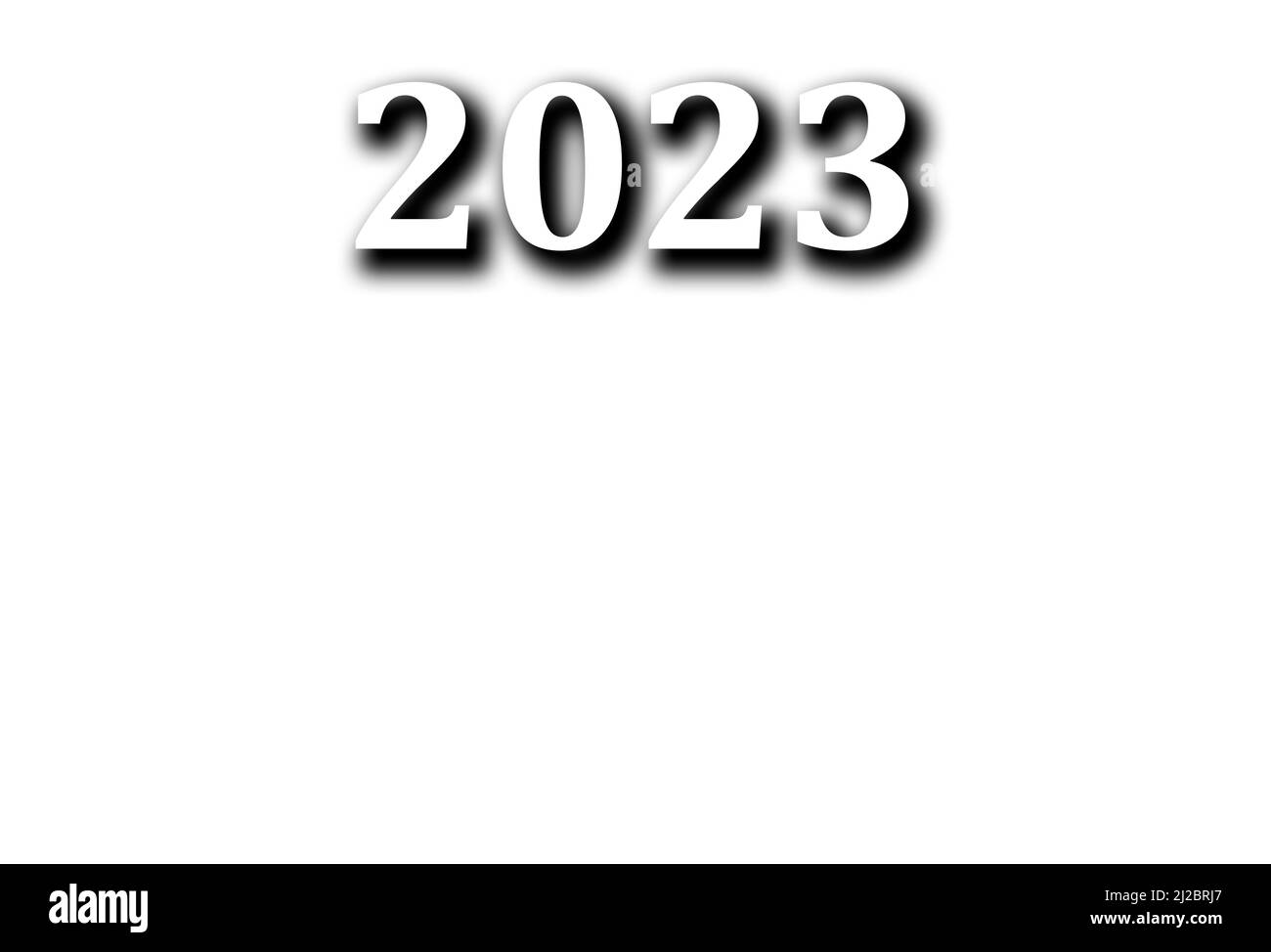Frohes neues Jahr 2023 Text-Design. Business Tagebuch Cover für 2023 mit Wünschen. Designvorlage für Broschüre, Karte, Poster. Abbildung. Stockfoto