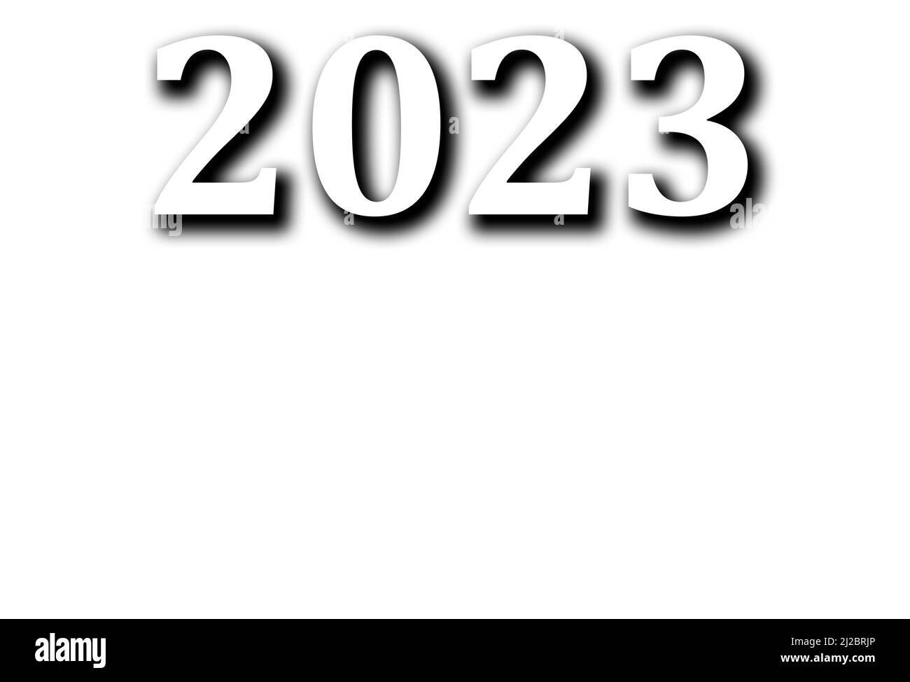 Frohes neues Jahr 2023 Text-Design. Business Tagebuch Cover für 2023 mit Wünschen. Designvorlage für Broschüre, Karte, Poster. Abbildung. Stockfoto