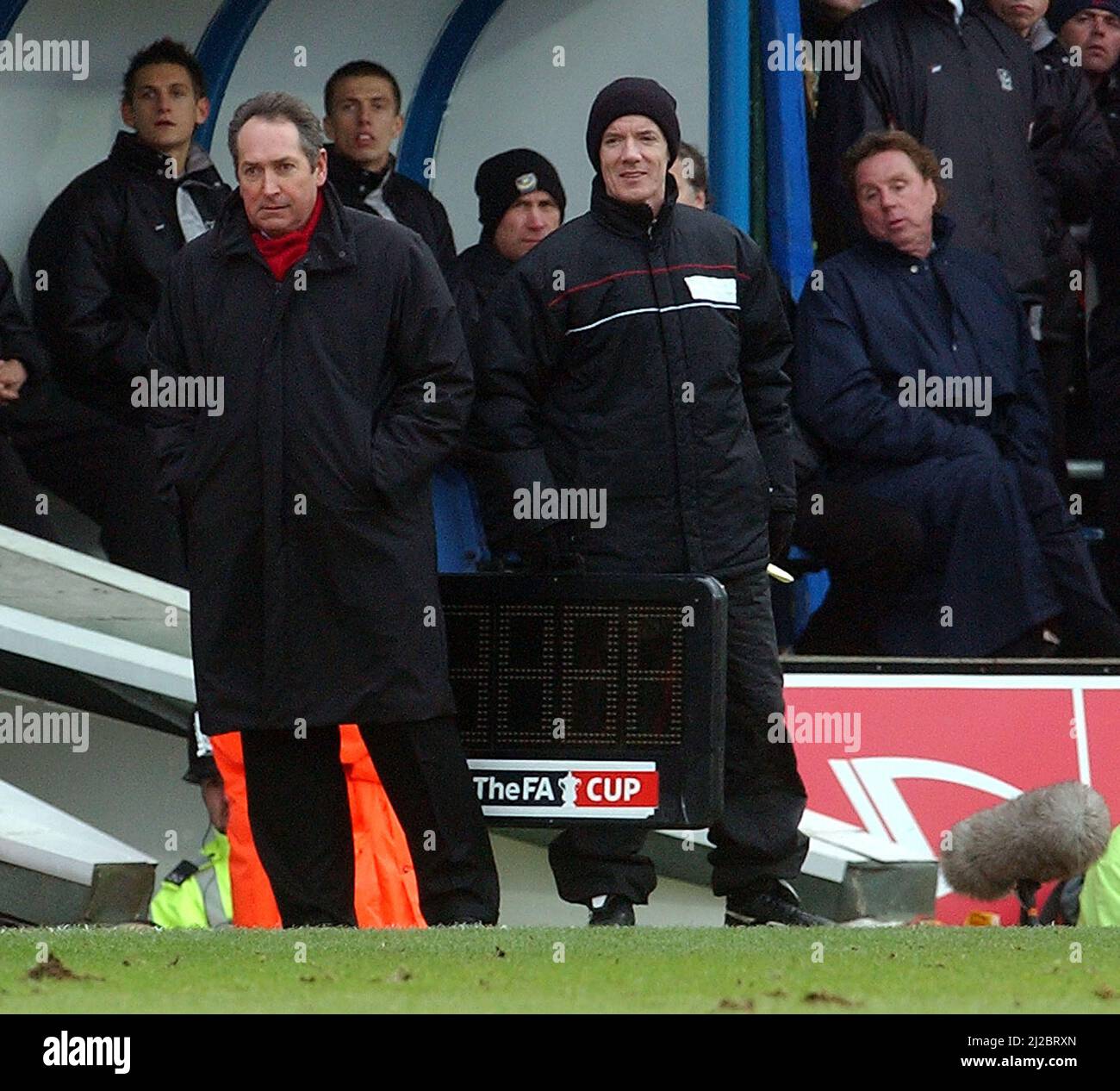 portsmouth / liverpool gerard houllier und harry redknapp Bild mike Walker 2004 Stockfoto