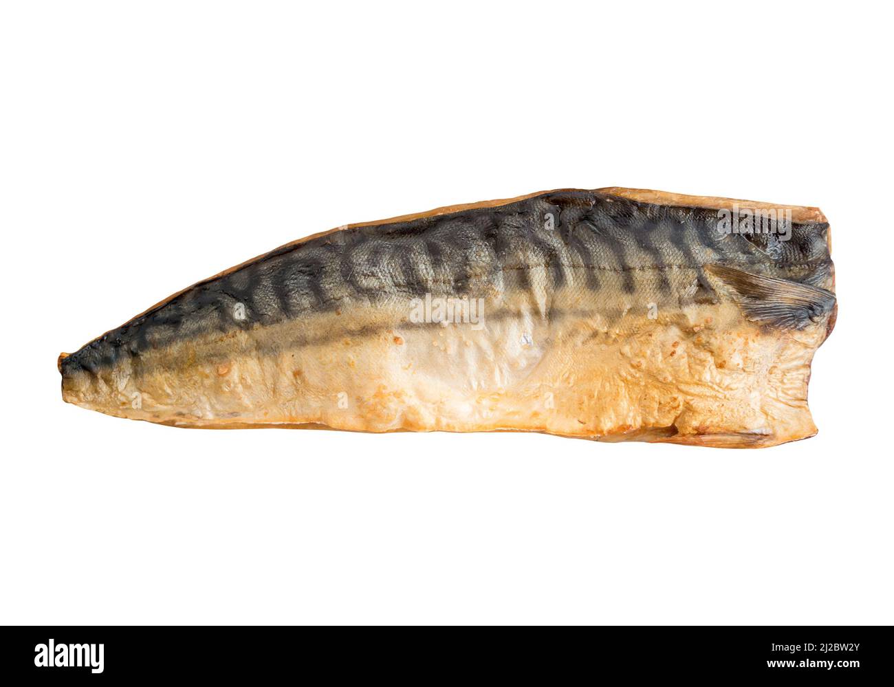 Gegrillter Makrelenfisch (saba-Fisch) isoliert auf weißem Hintergrund Stockfoto