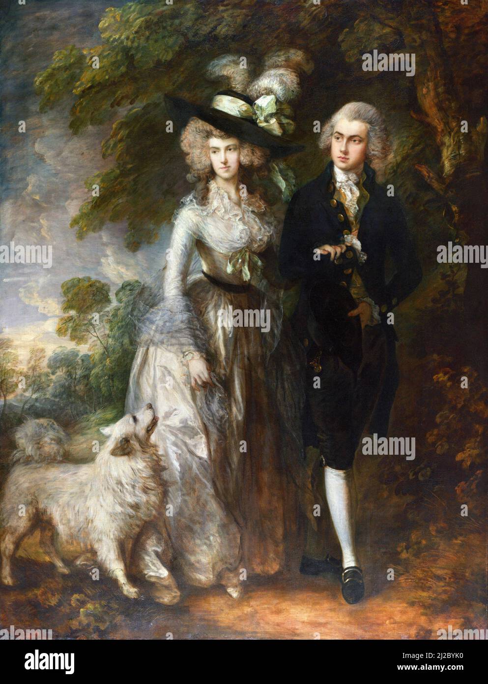 Mr und Mrs William Hallett ('The Morning Walk') von Thomas Gainsborough (1727-1788), Öl auf Leinwand, 1785 Stockfoto
