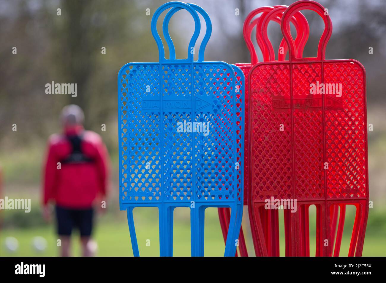 Fußball / Fußball-Trainingsgelände und Ausrüstung Stockfoto