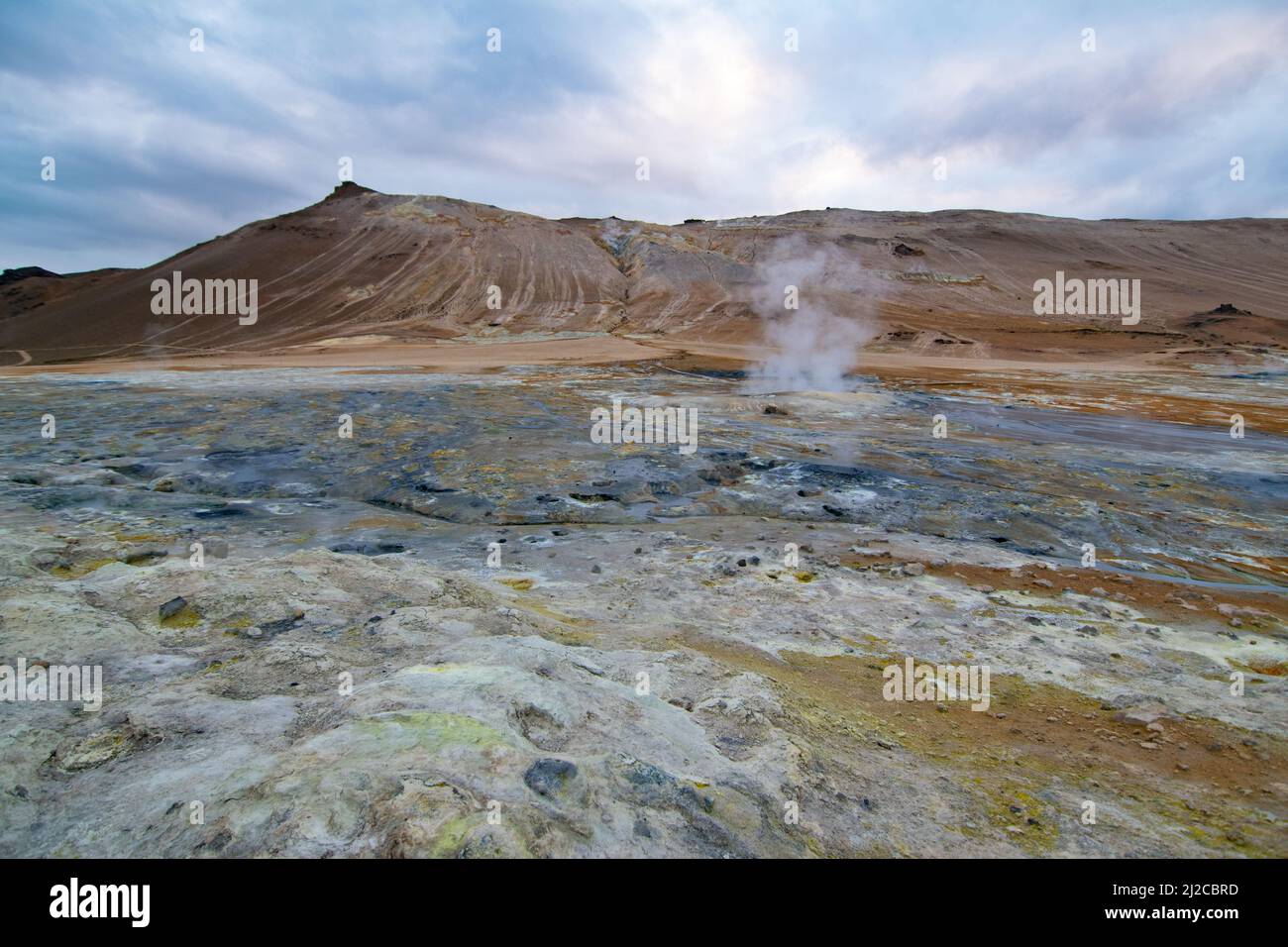 Myvatn Geothermie Gebiet Stockfoto
