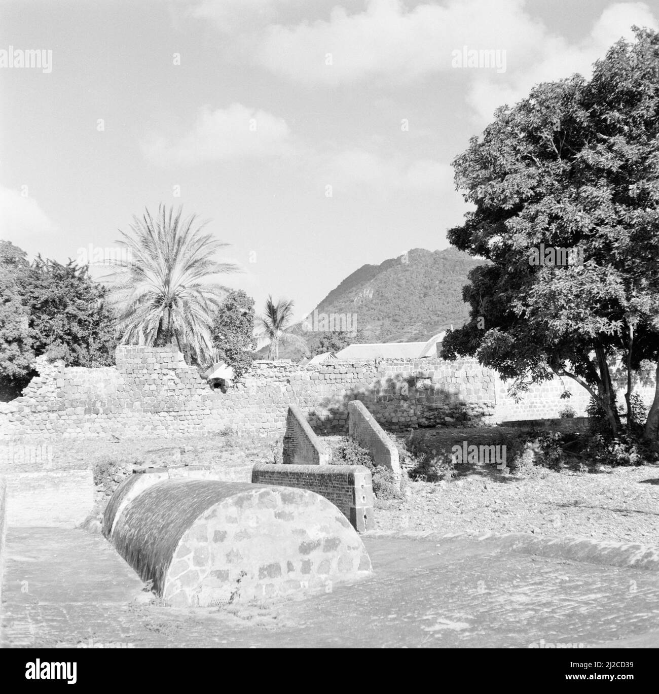 Fort Oranje auf Sint Eustatius ca.: 26. Oktober 1955 Stockfoto