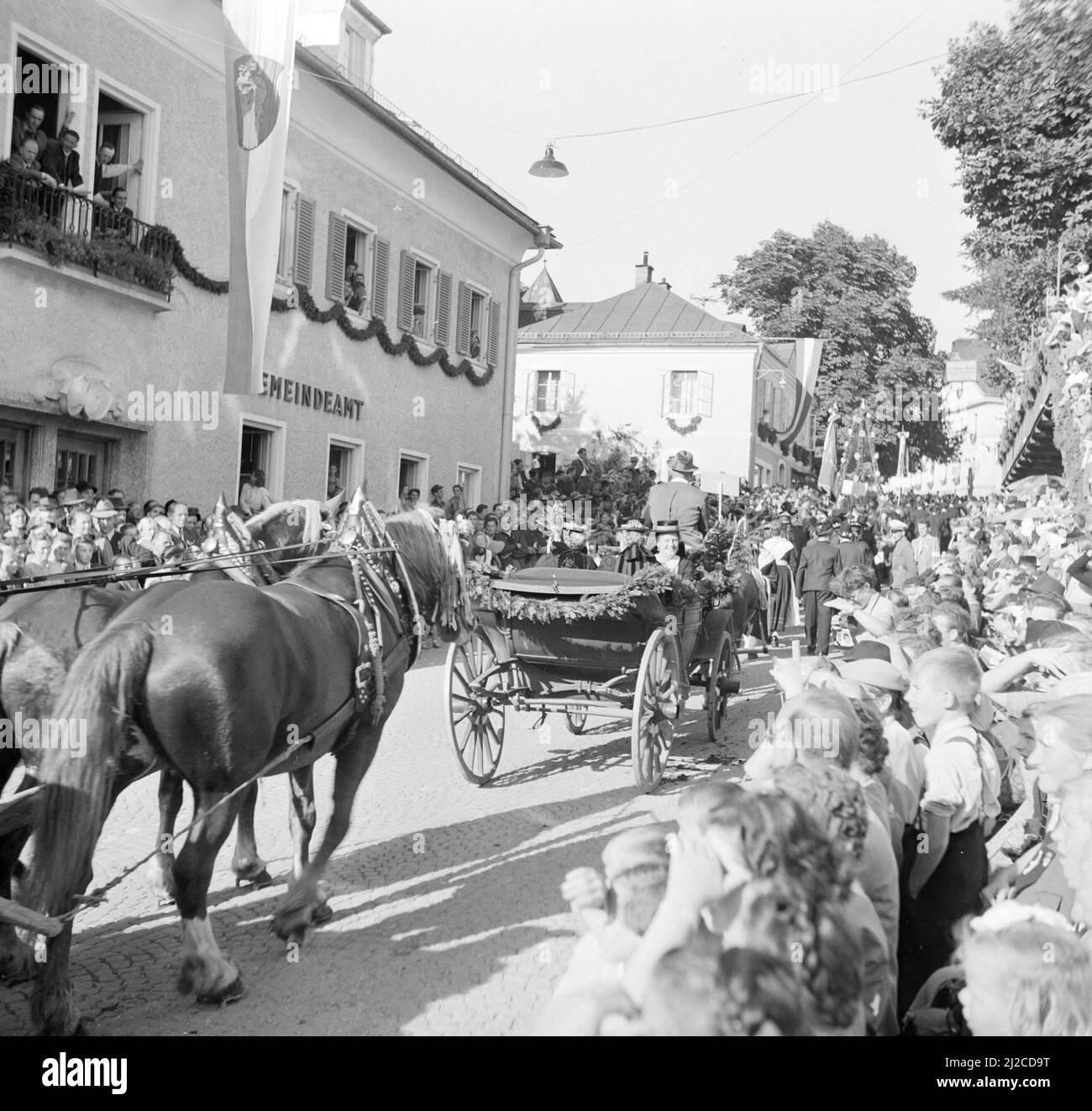 Landauer in der Parade bei den Erntefesten ca.: September 1953 Stockfoto