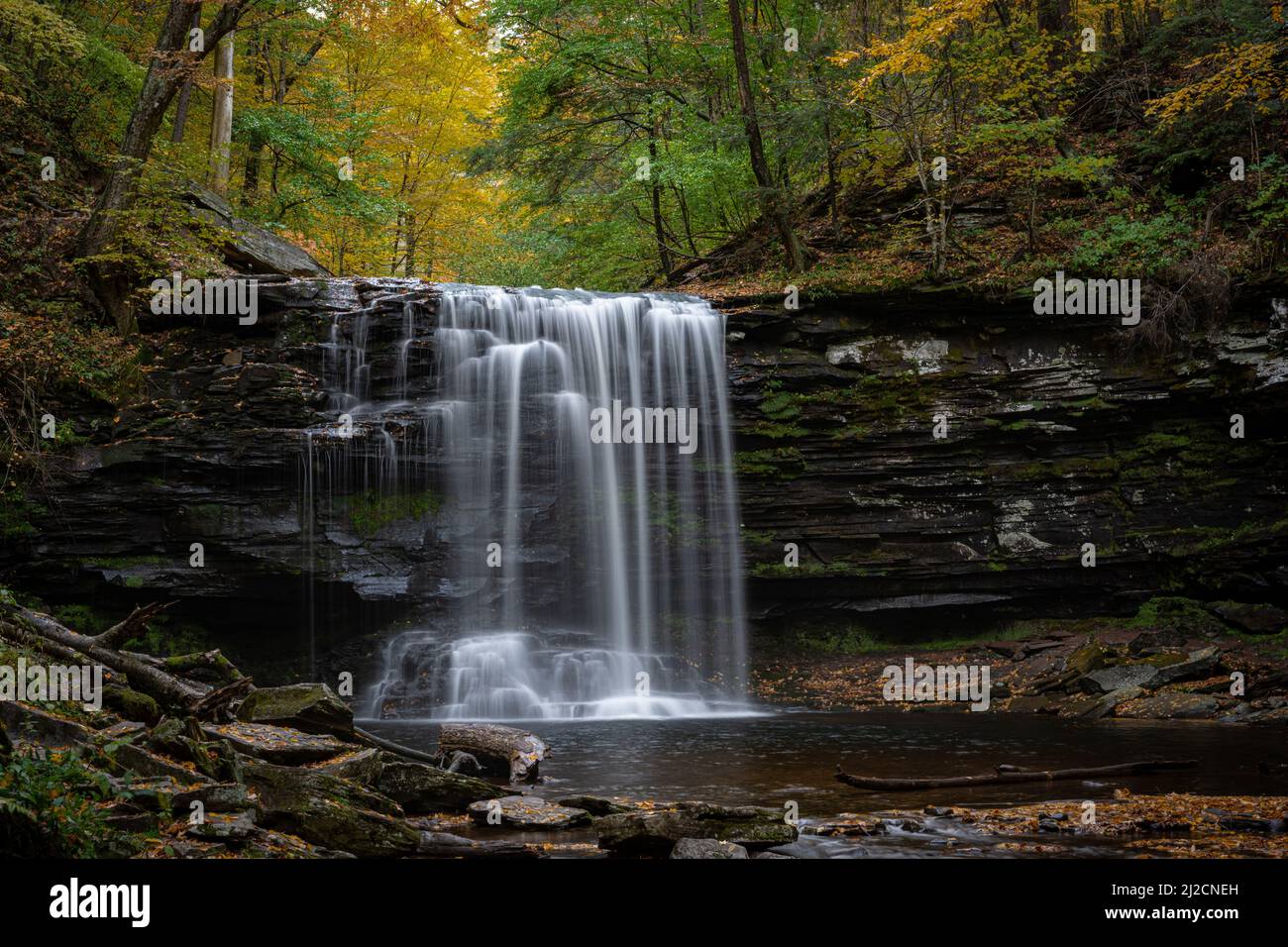 Herbst-Wasserfall Stockfoto