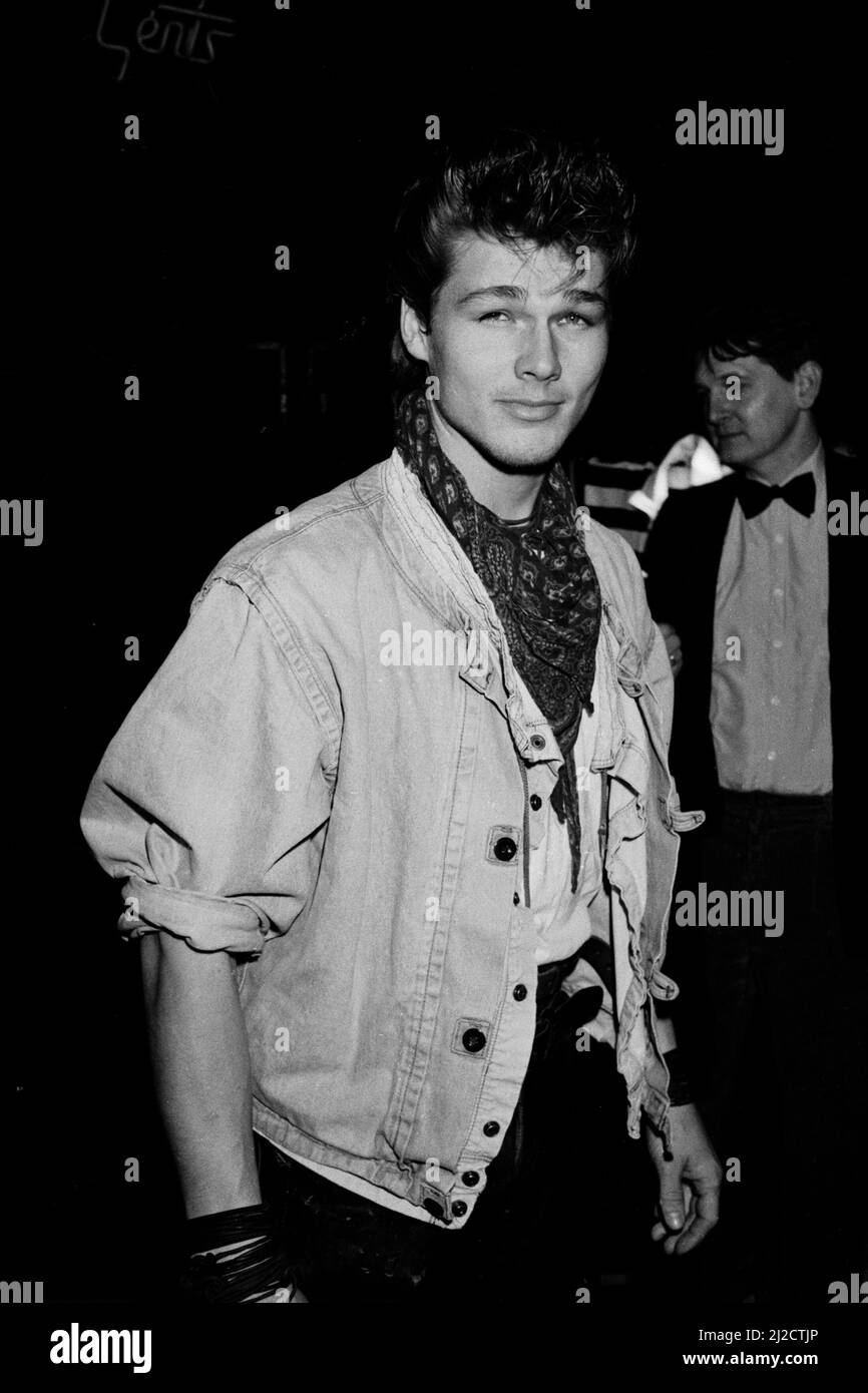 Ah Ha über American Bandstand bei ABC Studios Hollywood, 1985 bei ABC Studios Hollywood, 1985 Credit: Ron Wolfson / MediaPunch Stockfoto