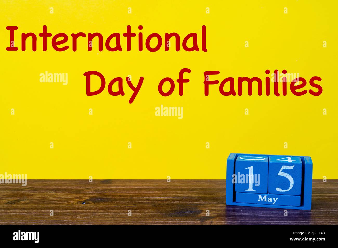 Die Feier des Internationalen Tages der Familien am 15. Mai Stockfoto