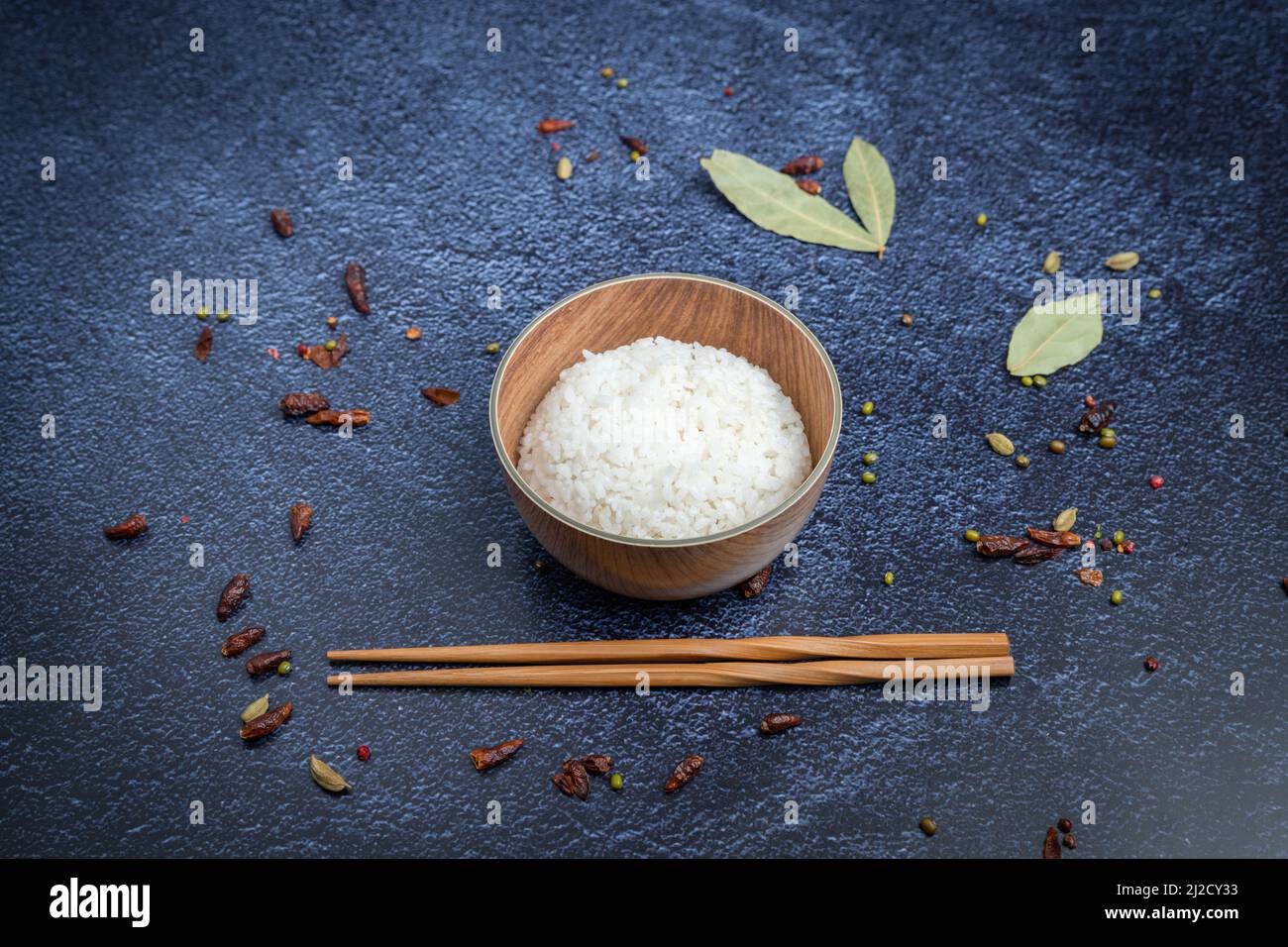 Weiß, schmeckte und einfache Reisschüssel - asiatisches Essen Stockfoto
