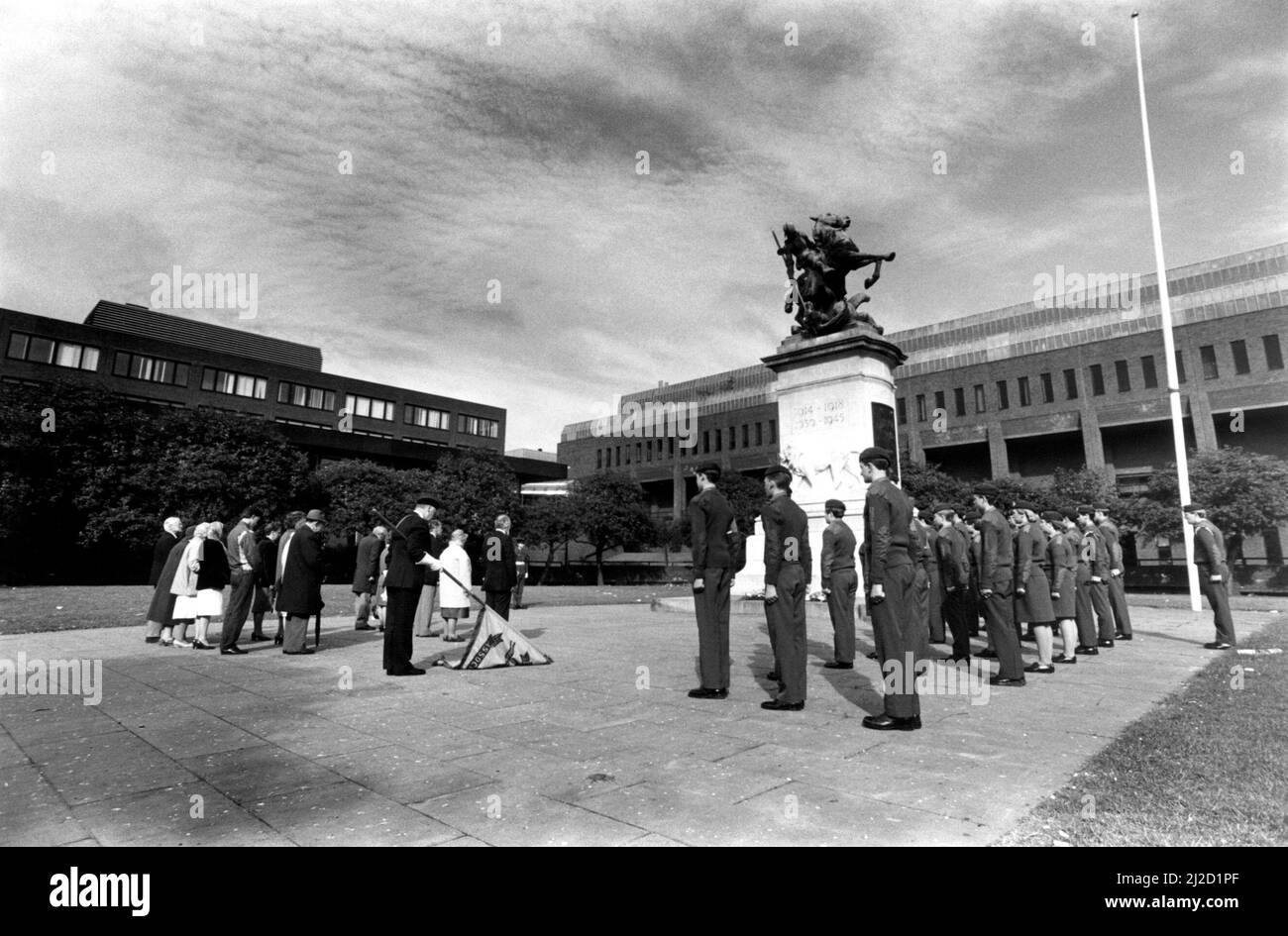 Zweiter Weltkrieg - Zweiter Weltkrieg - Gedenkfeier zur Schlacht von Großbritannien auf dem Eldon Square in Newcastle. 21/09/1986 Stockfoto