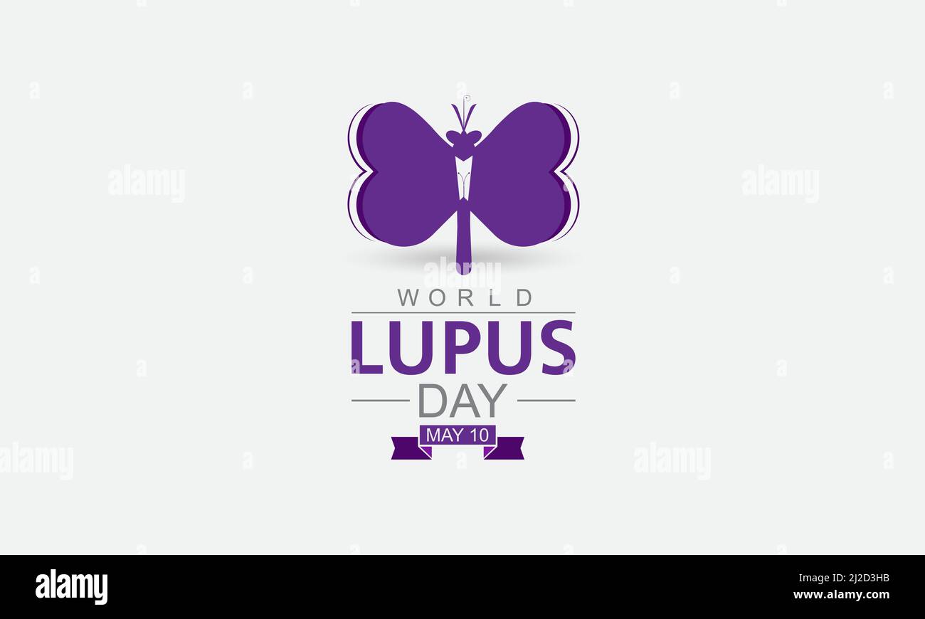 Welt-Lupus-Tag. Tiefes Verständnis des Gesundheitsbewusstseins für Banner, Poster, Karten und Hintergrunddesign. Stock Vektor