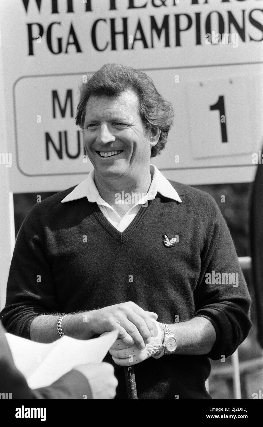 Schauspieler Johnny Briggs von „Coronation Street“ bei der PGA Golf Championship in Wentworth. 22. Mai 1986. Stockfoto