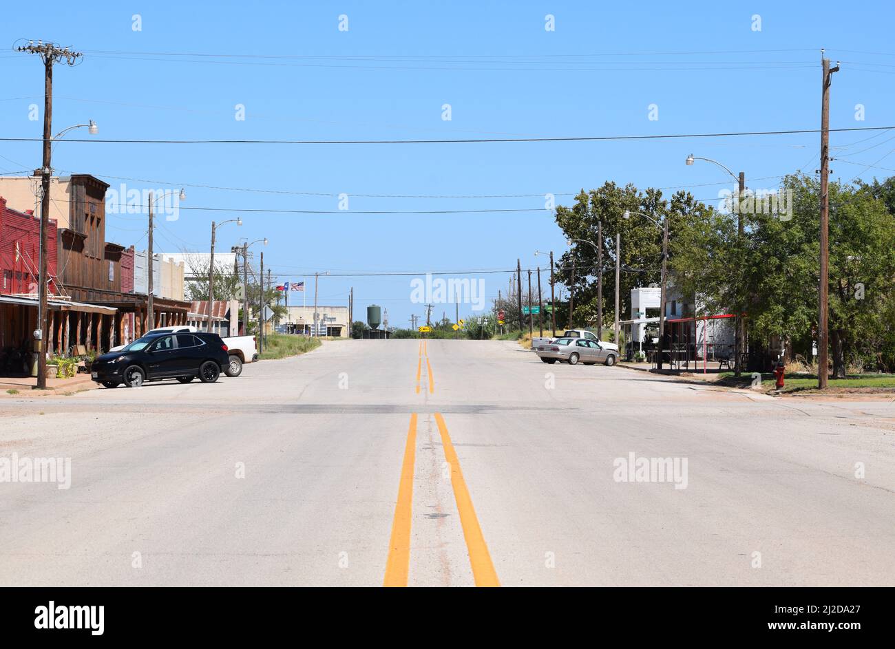 Die Hauptstraße in der Innenstadt von Rochester Texas - August 2021 Stockfoto