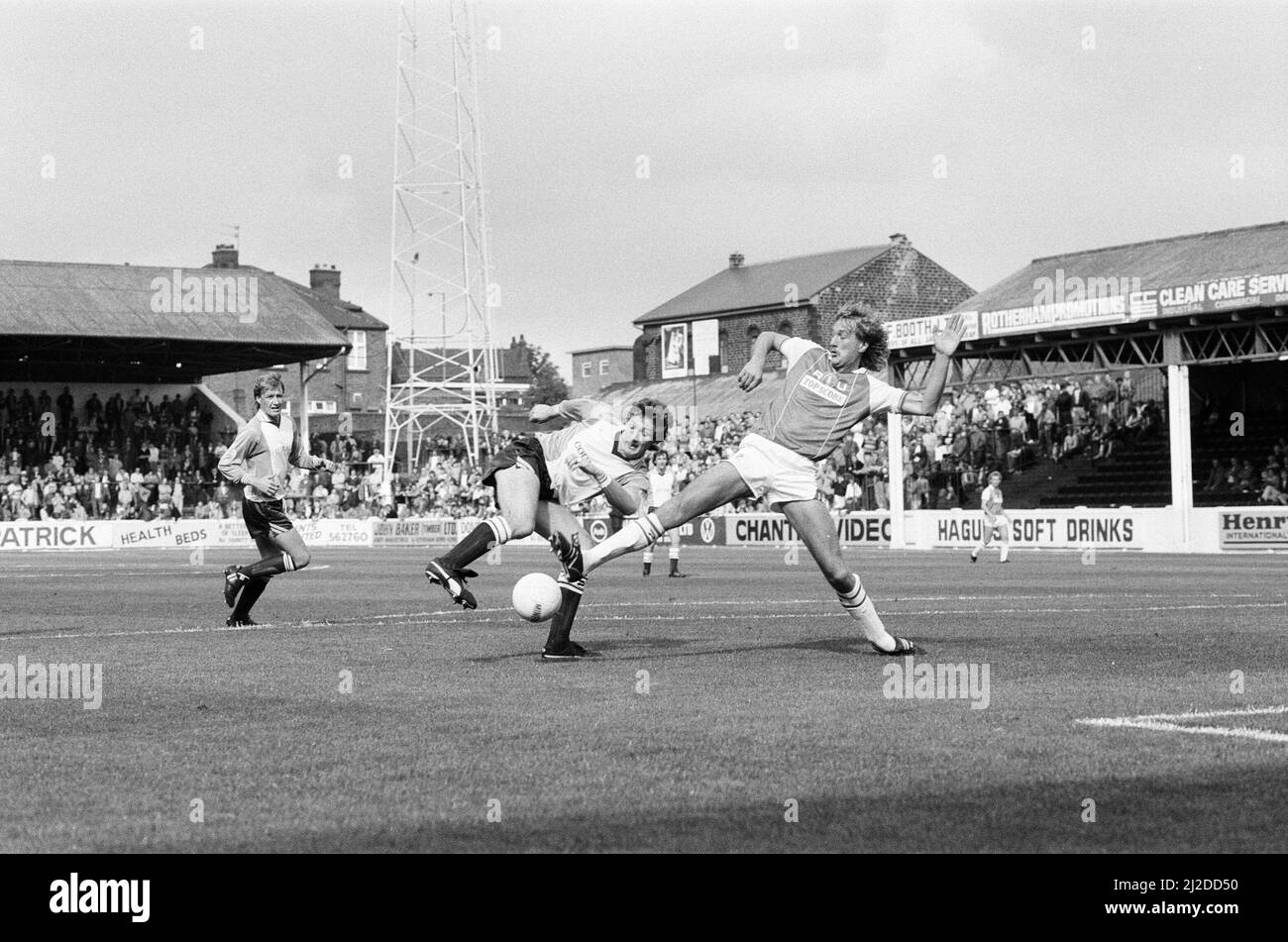 Rotherham 1-2 Reading, League Division drei Spiel in Millmoor, Samstag, 14.. September 1985. Stockfoto