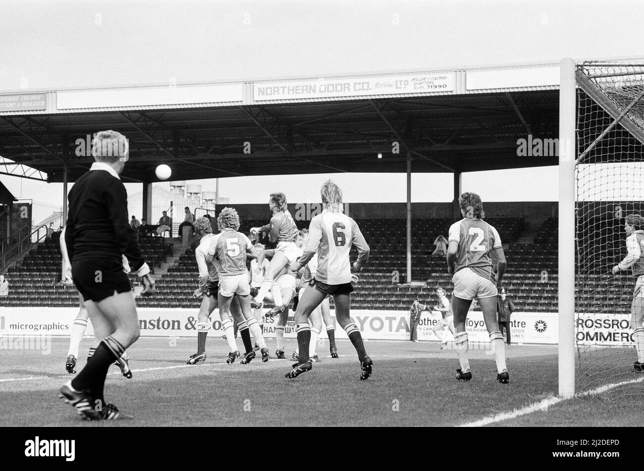 Rotherham 1-2 Reading, League Division drei Spiel in Millmoor, Samstag, 14.. September 1985. Stockfoto