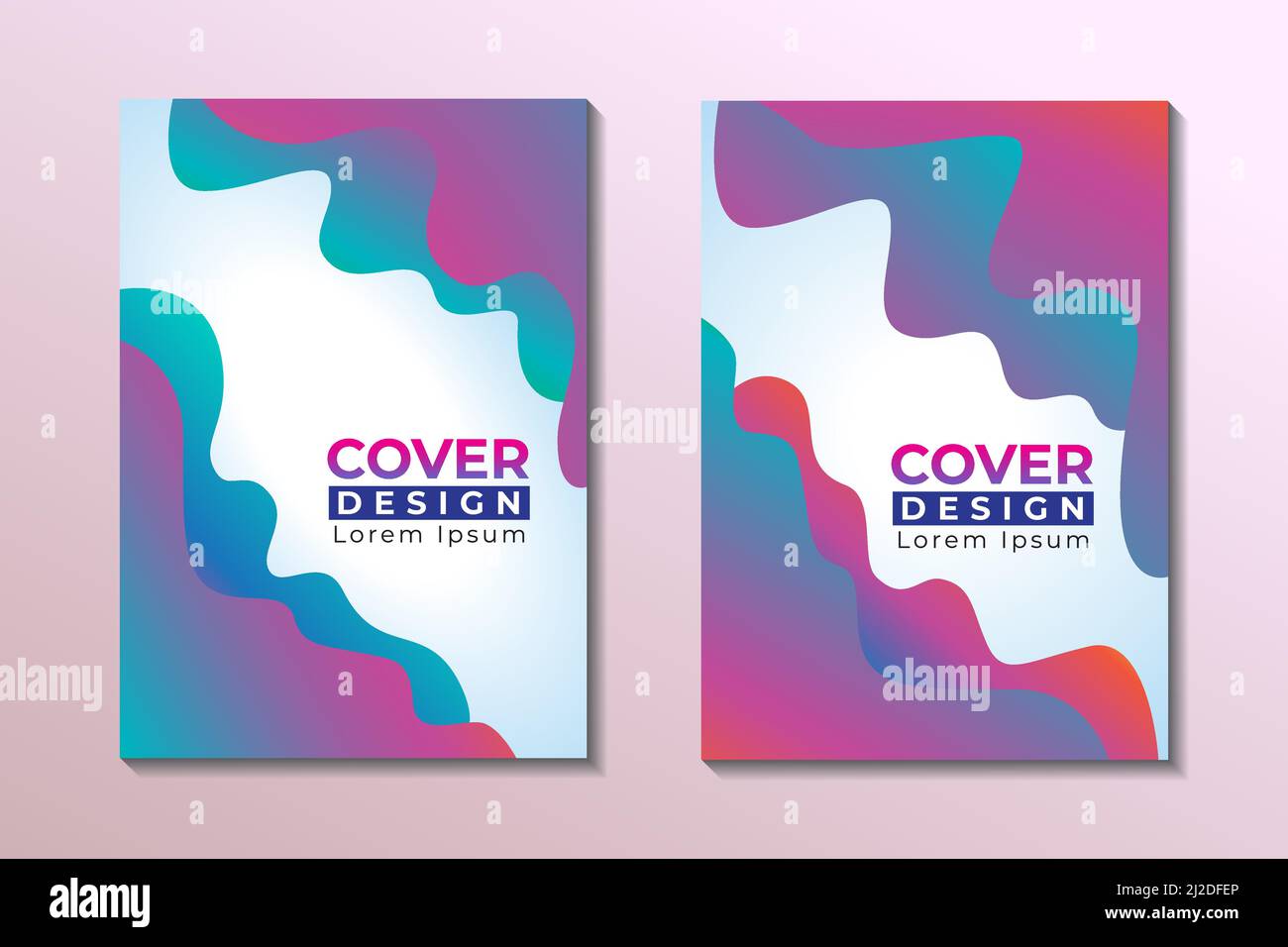 Abstract Liquid Cover Design Template Vibrant Multicolor Gradient Stock Vektor