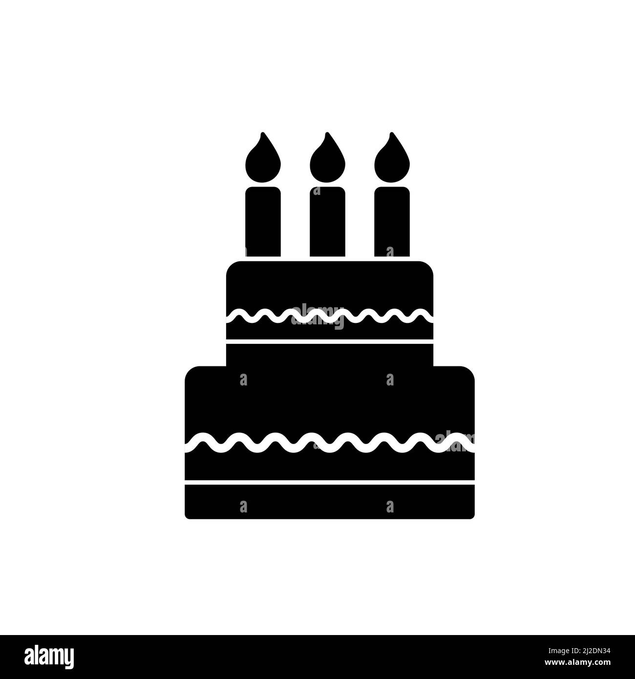 Kuchen Symbol Lebensmittel schwarz Vektor-Illustration Stock Vektor