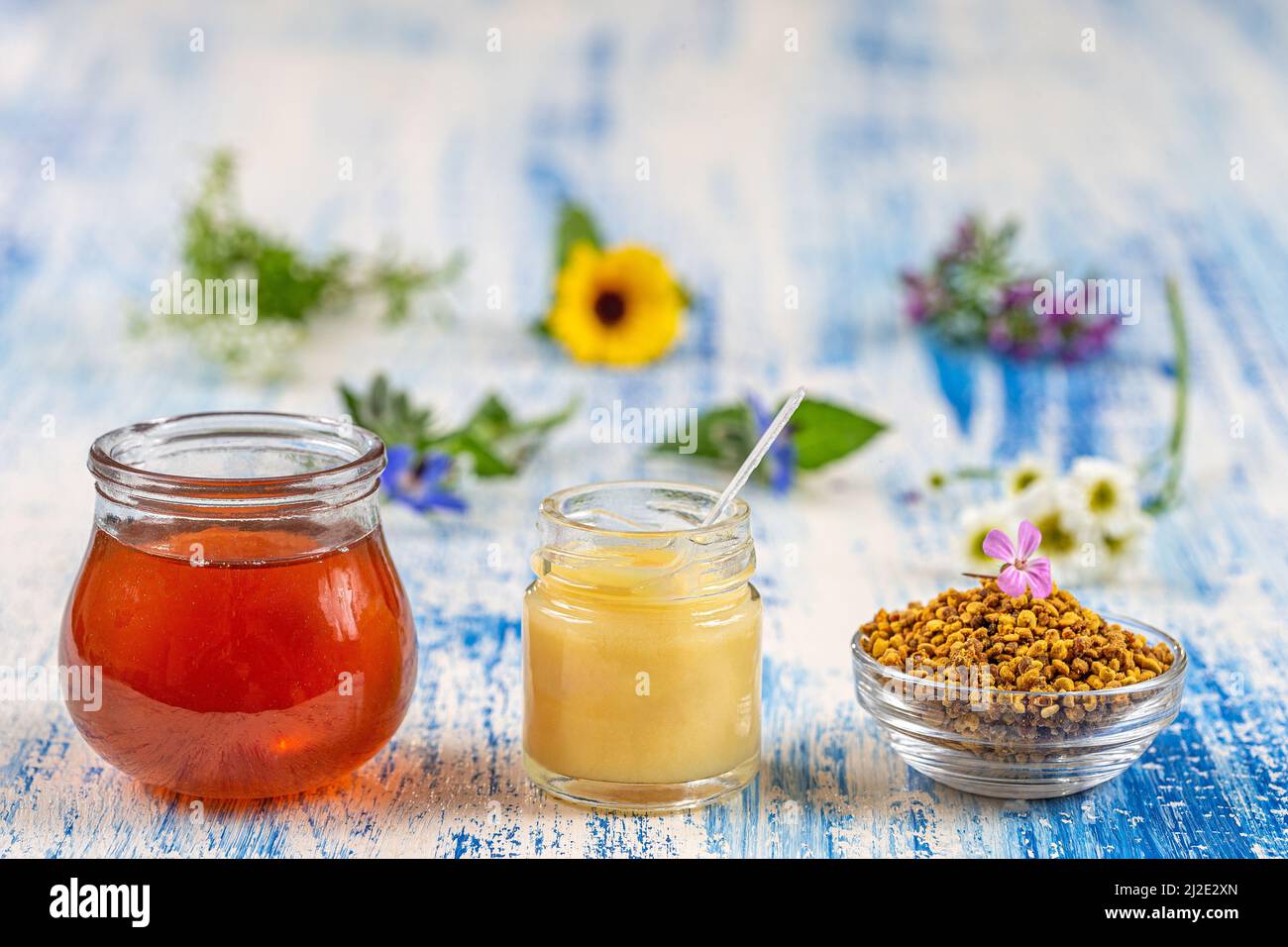 Bienenprodukte Stockfoto