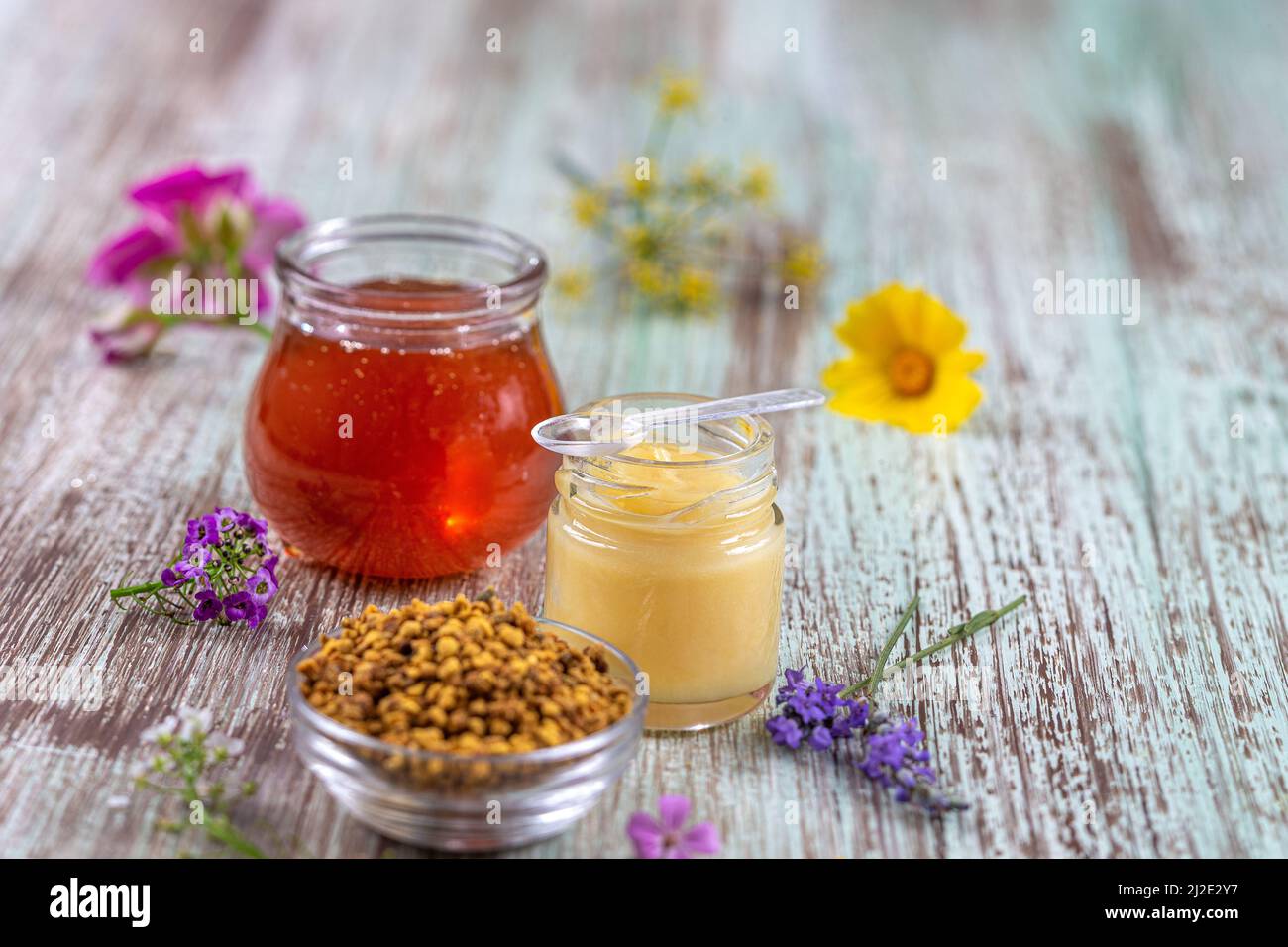 Bienenprodukte Stockfoto