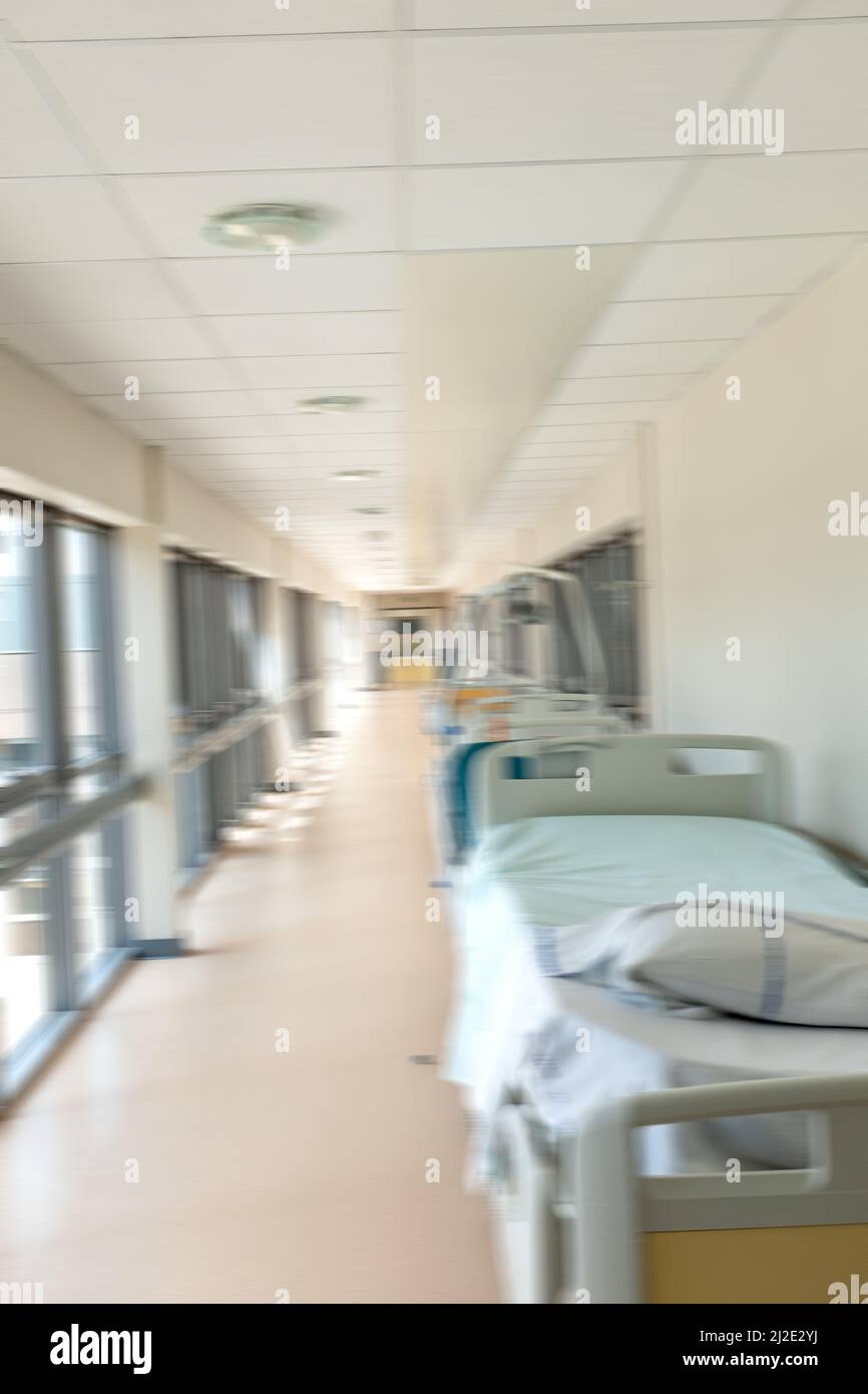 Krankenhausflur Stockfoto