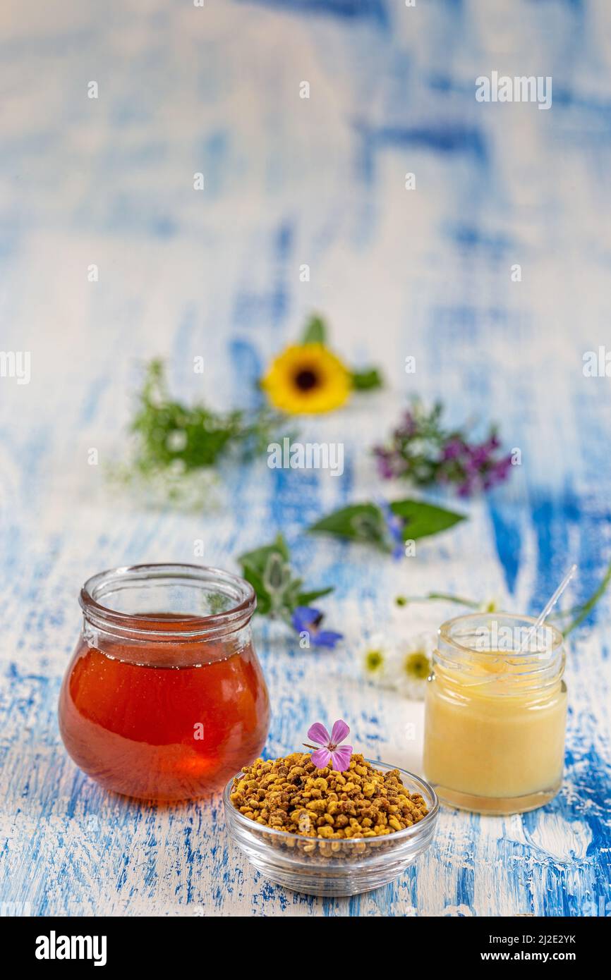 Bienenprodukte Stockfoto