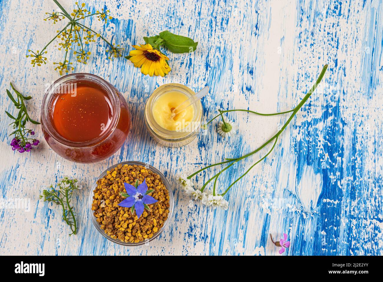 Bienenprodukte Stockfoto