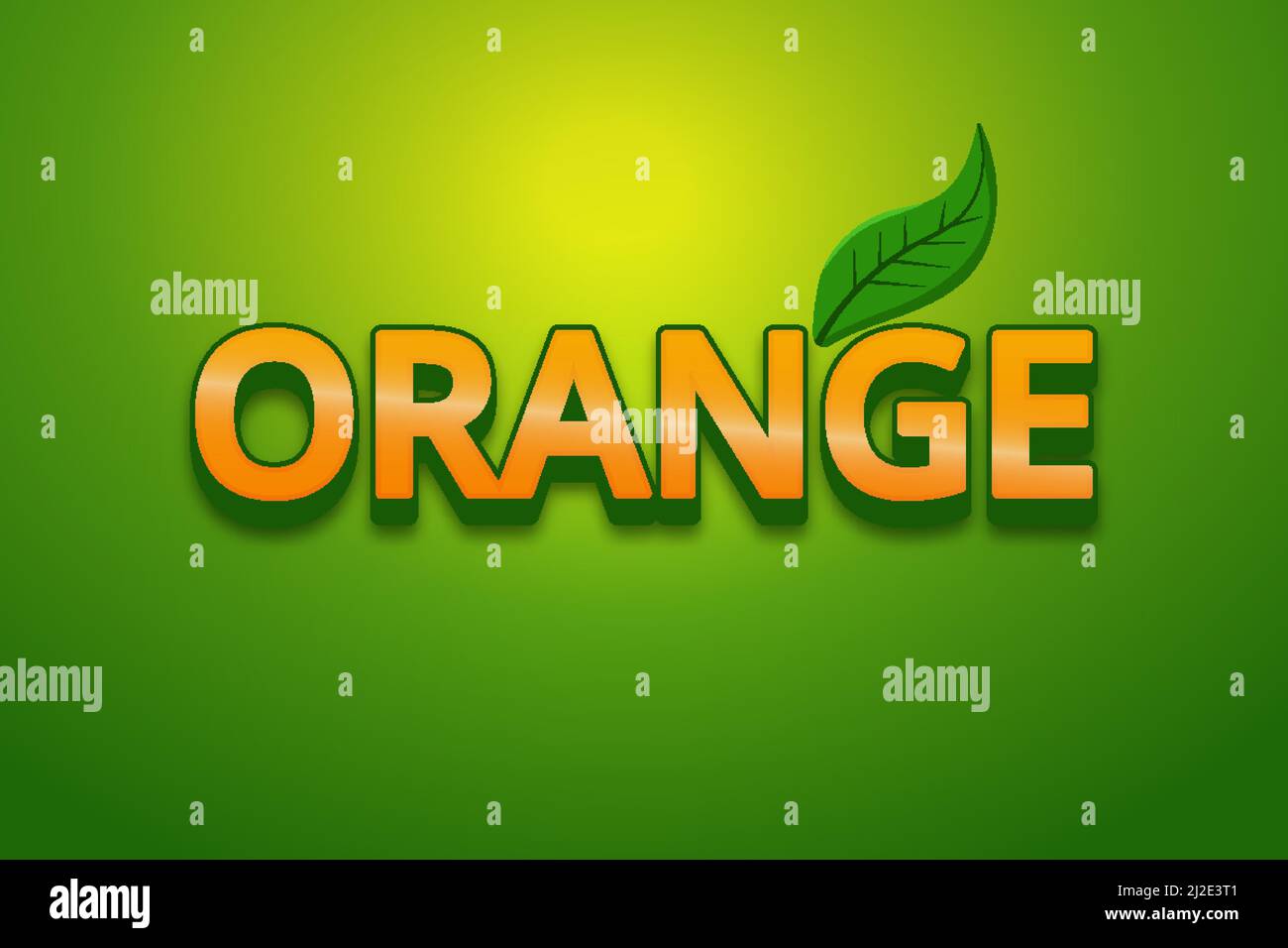 Editierbare Texteffekte Orange , Wörter und Schriftart können geändert werden Stock Vektor