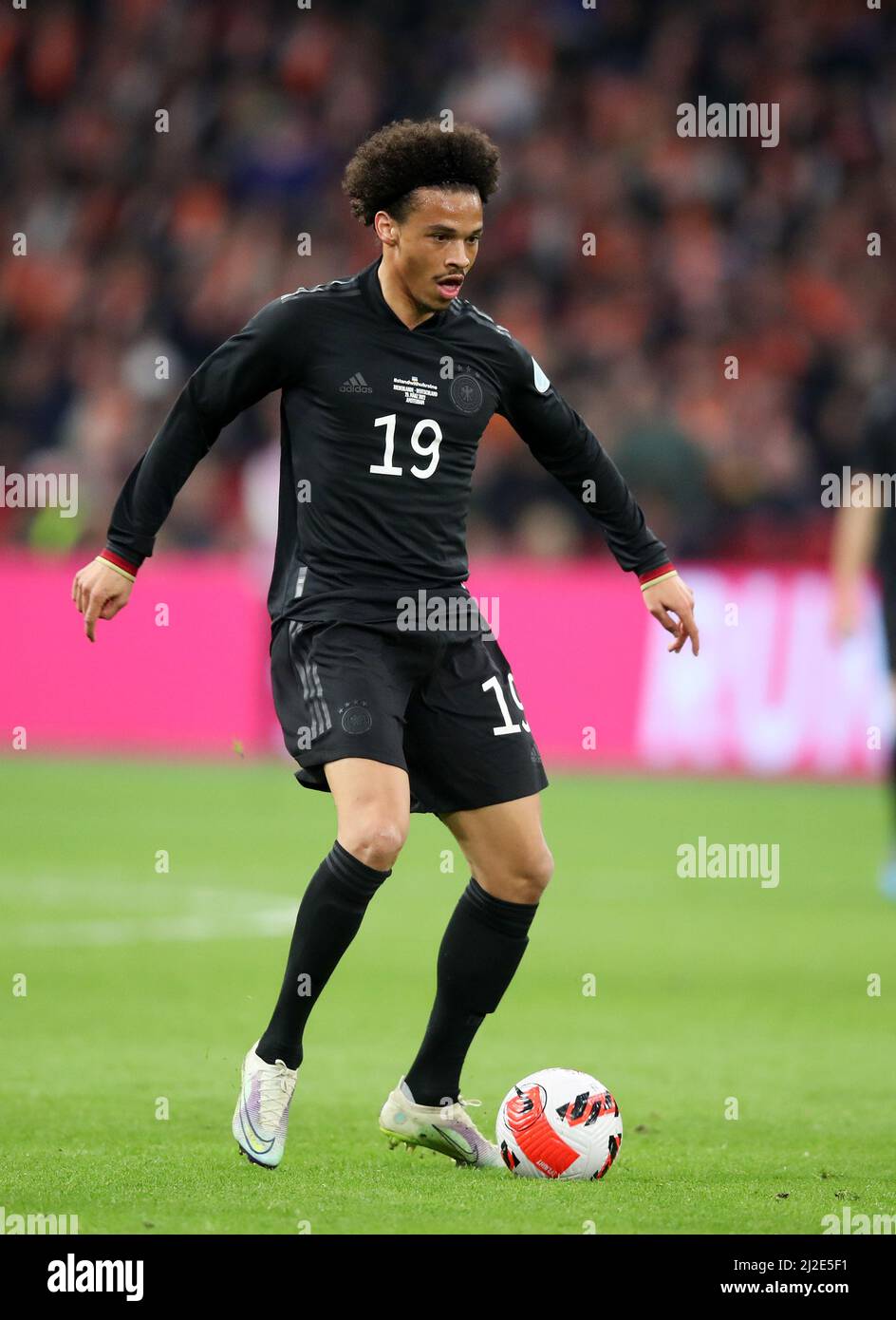 Leroy Sane von deutschland Fussball LŠnderspiel Deutschland - Niederlande Holland Freundschaftsspiel Deutschland - Niederlande 29.3.2022 © diebilderwelt / Alamy Stock Stockfoto