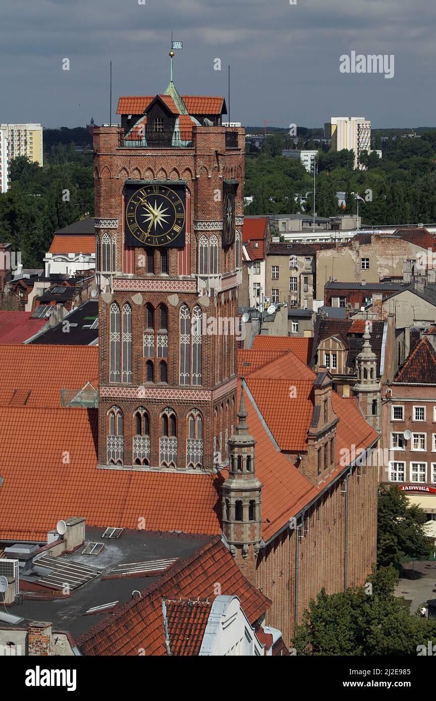 Toruń, Pomorze, Polen, Polen, Ratusz Staromiejski w Toruniu; Altes Rathaus in Toruń; Altstadtrathaus in Thorn; Antiguo Ayuntamiento Stockfoto