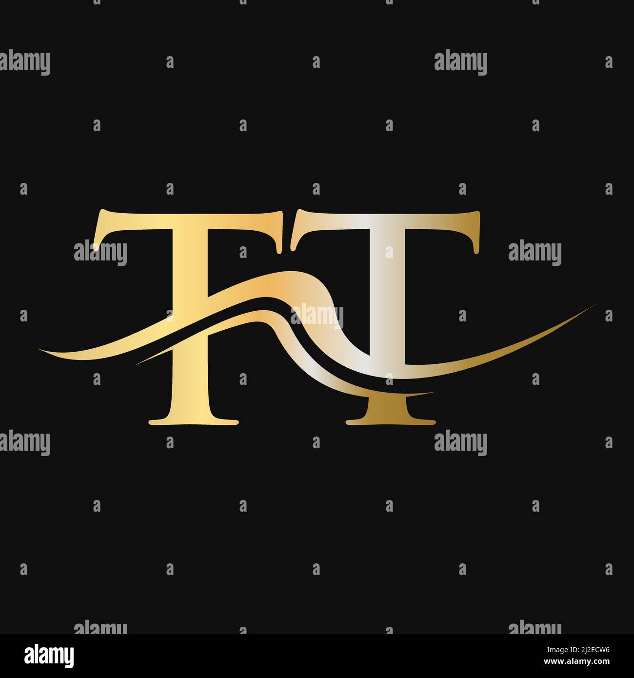 TT-Logo-Design. Ursprüngliche TT-Logotypvorlage für Geschäfts- und Firmenlogo Stock Vektor