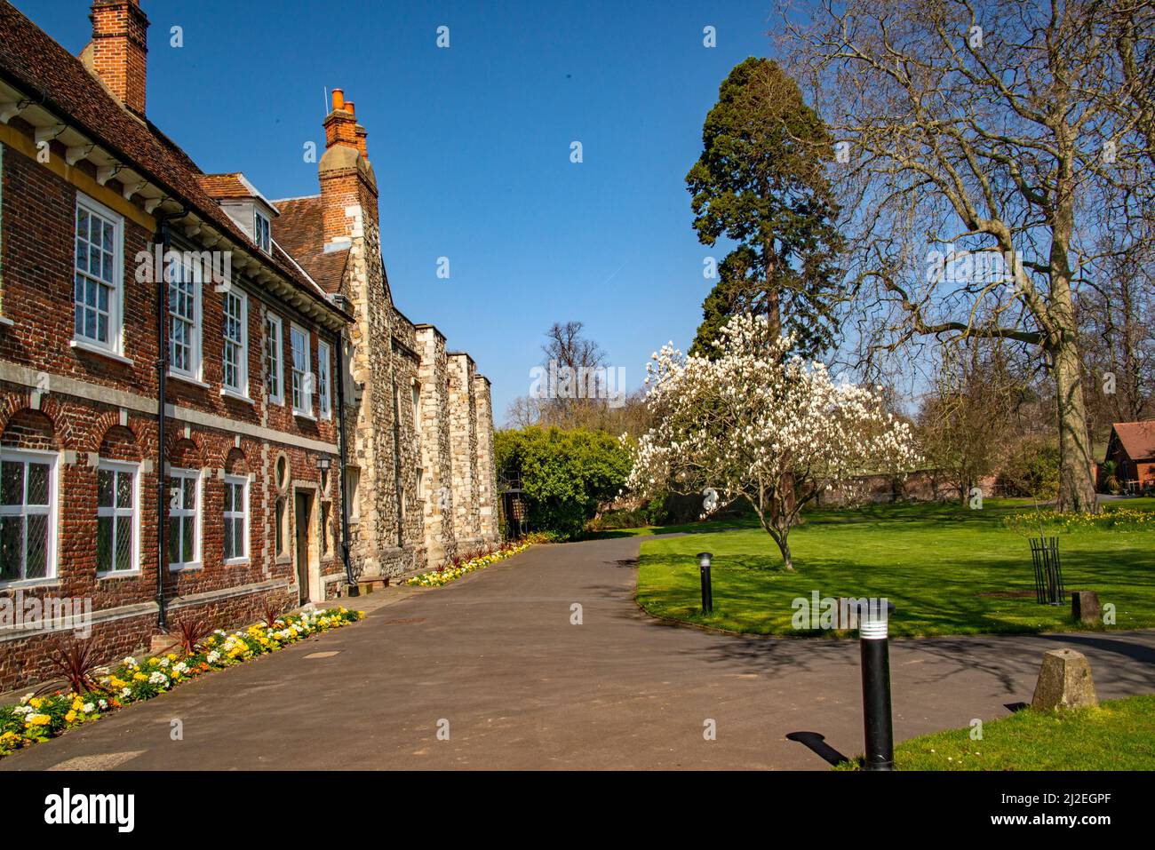 Hall Place Bexley im frühen Frühling. Stockfoto