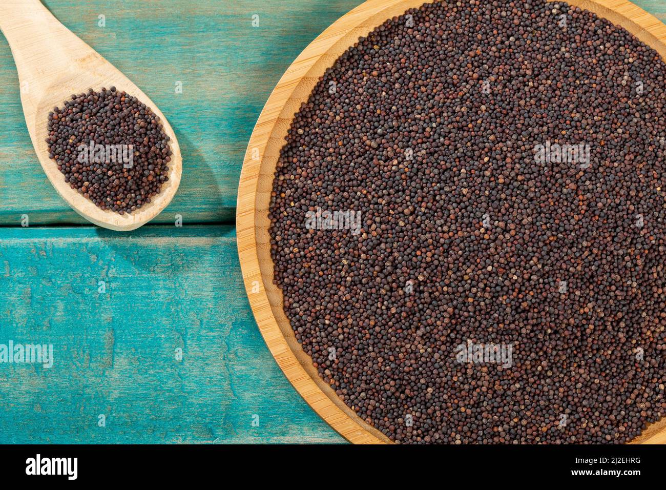 Brassica Nigra - Black Senf Seeds Oder Ajenabe Stockfoto