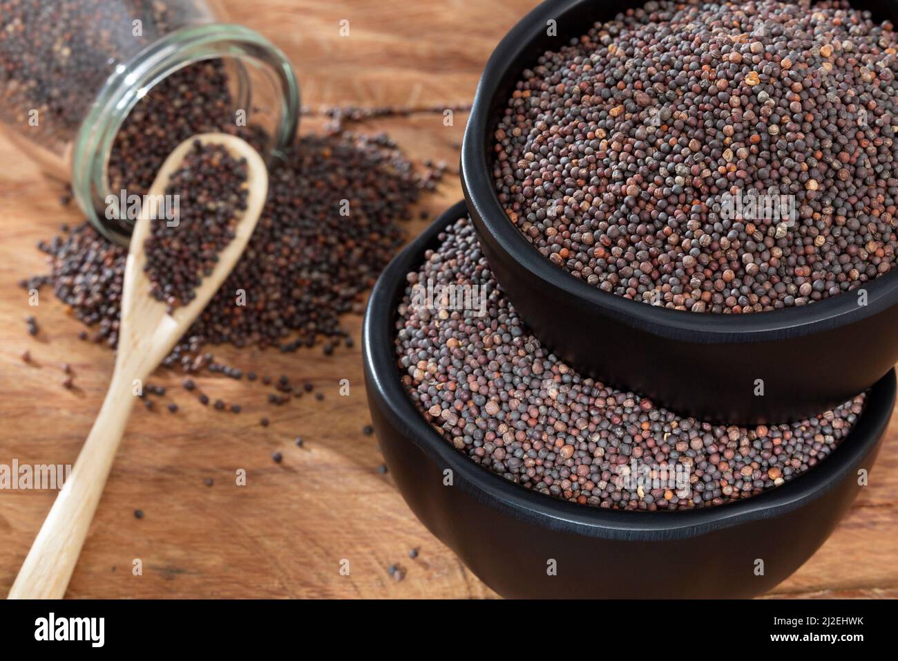 Brassica Nigra - Black Senf Seeds Oder Ajenabe Stockfoto