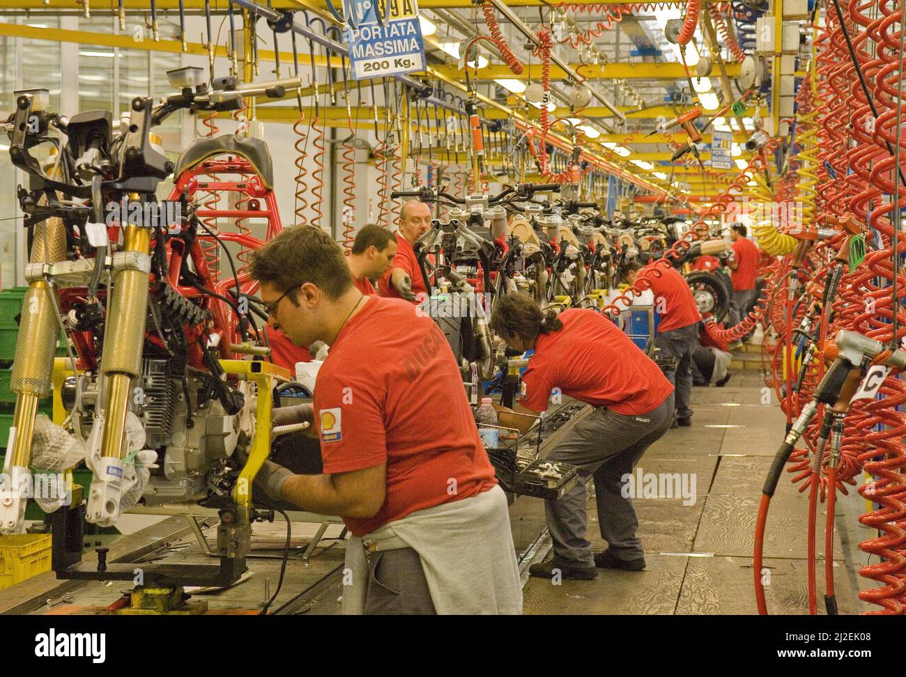 Italien, Bologna, Ducati Motor Factory Foto © Sandro Michahelles/Sintesi/Alamy Stock Photo Stockfoto