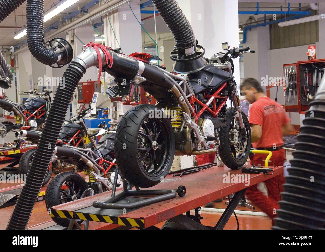 Italien, Bologna, Ducati Motor Factory Foto © Sandro Michahelles/Sintesi/Alamy Stock Photo Stockfoto