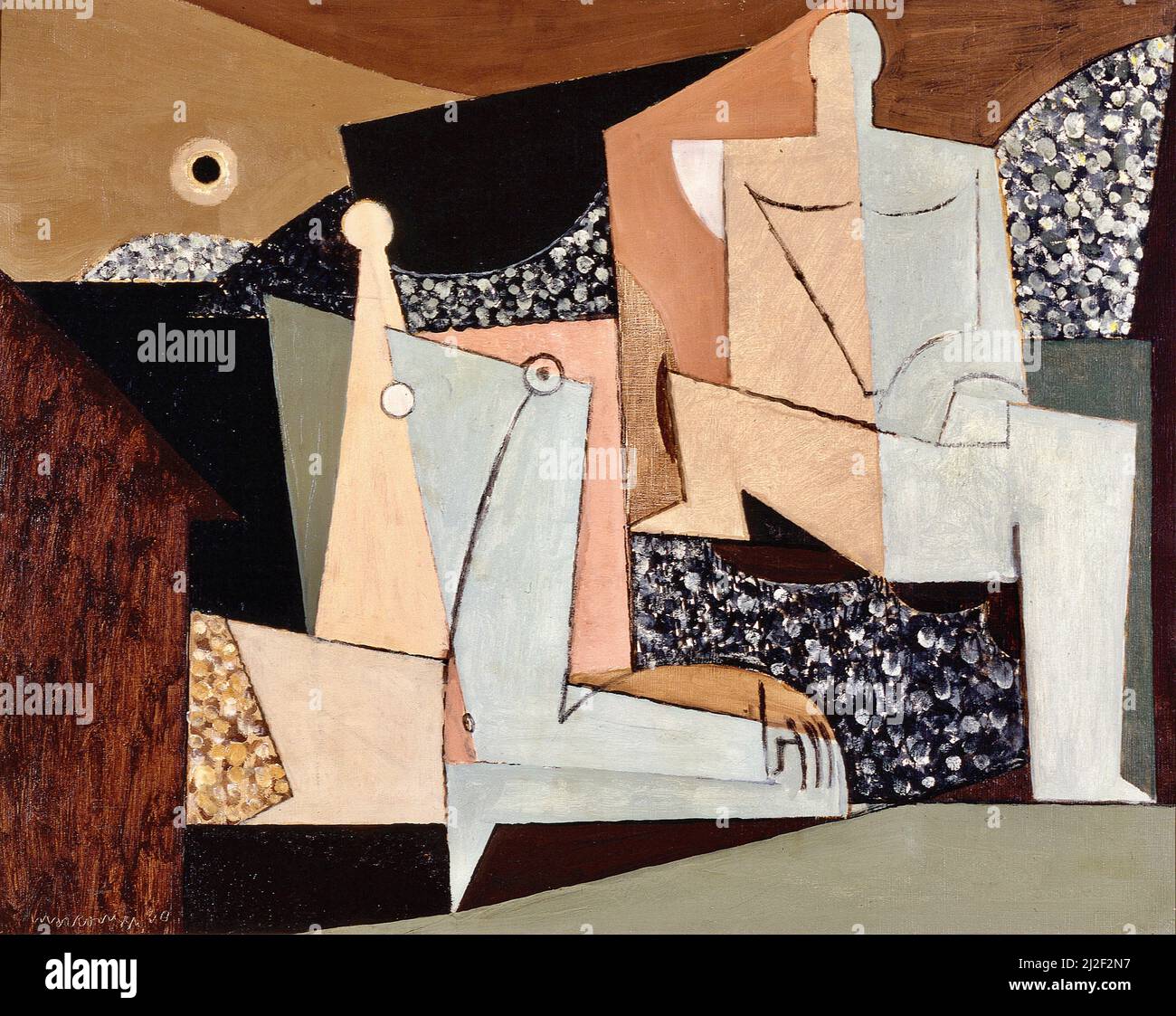 Louis Marcoussis Figuren an einem Strand - 1930 Stockfoto