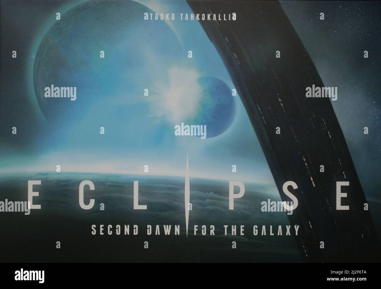 Das Brettspiel Eclipse - Second Dawn für die Galaxis Stockfoto
