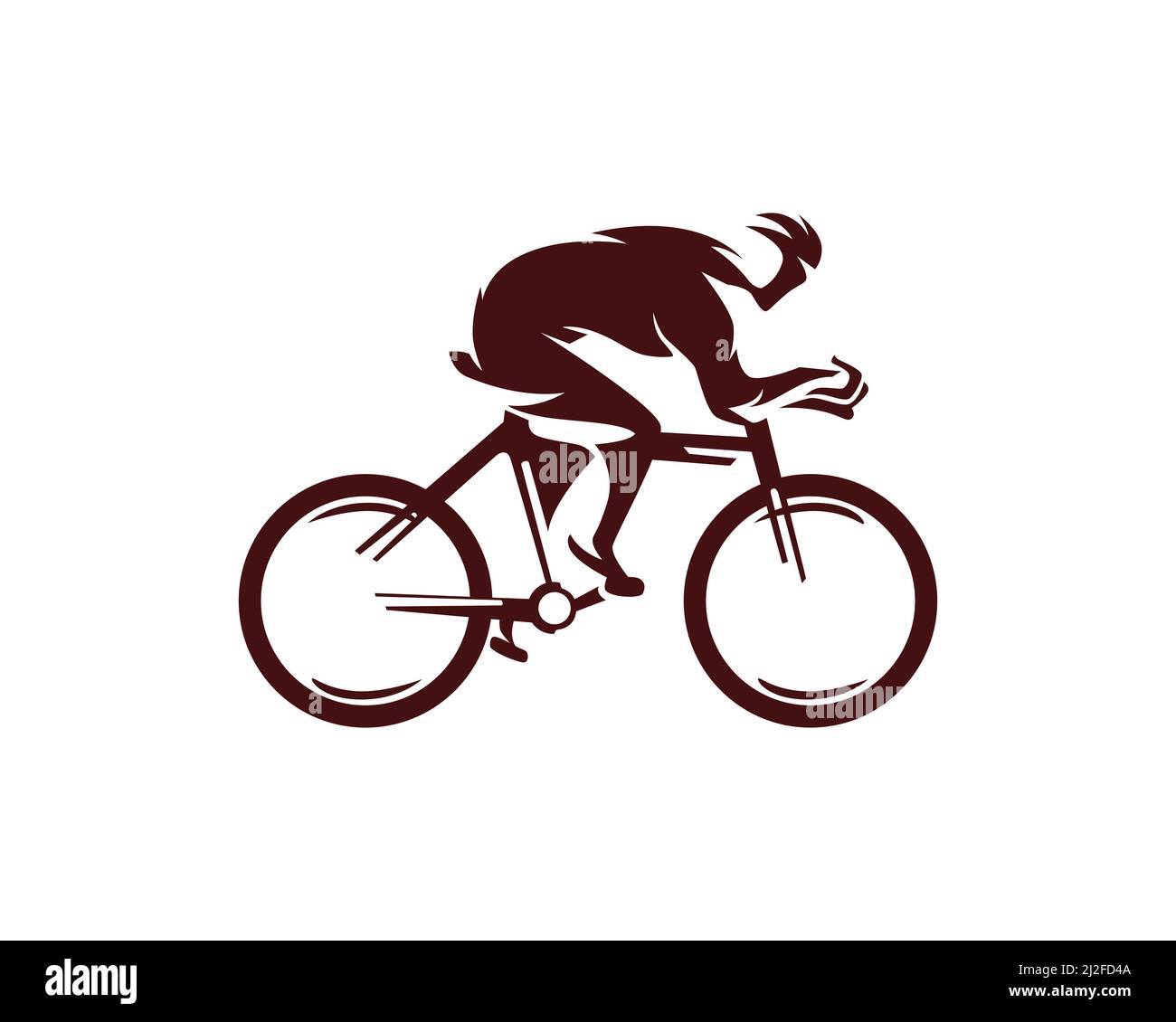 Downly, Biking und Bike Race Silhouette Vector Stock Vektor