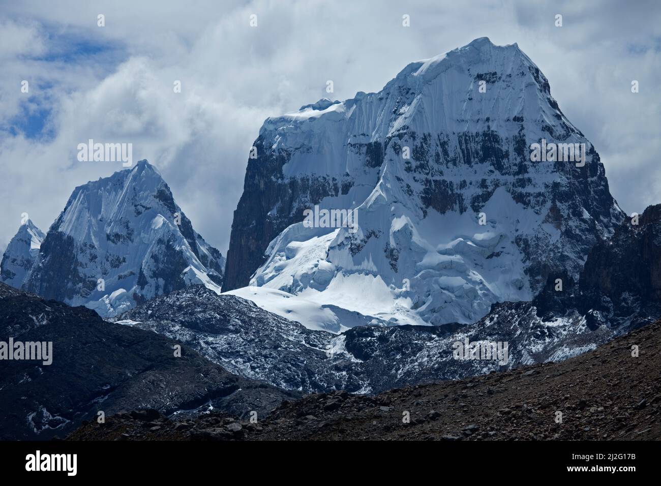Nevado Trapecio, Cordillera Huayhuash Trek, Peru Stockfoto