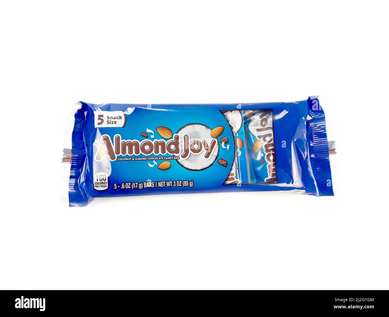 The Hershey Company Brand-Almond Joy Snack-große Süßigkeitenbars Stockfoto