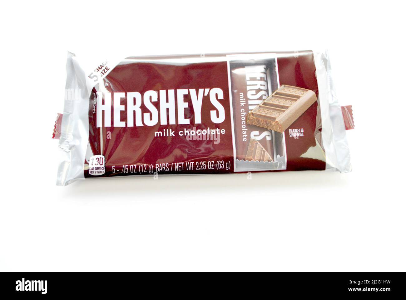 The Hershey Company – Süßigkeitenbars mit Milchschokolade in Snack-Größe Stockfoto