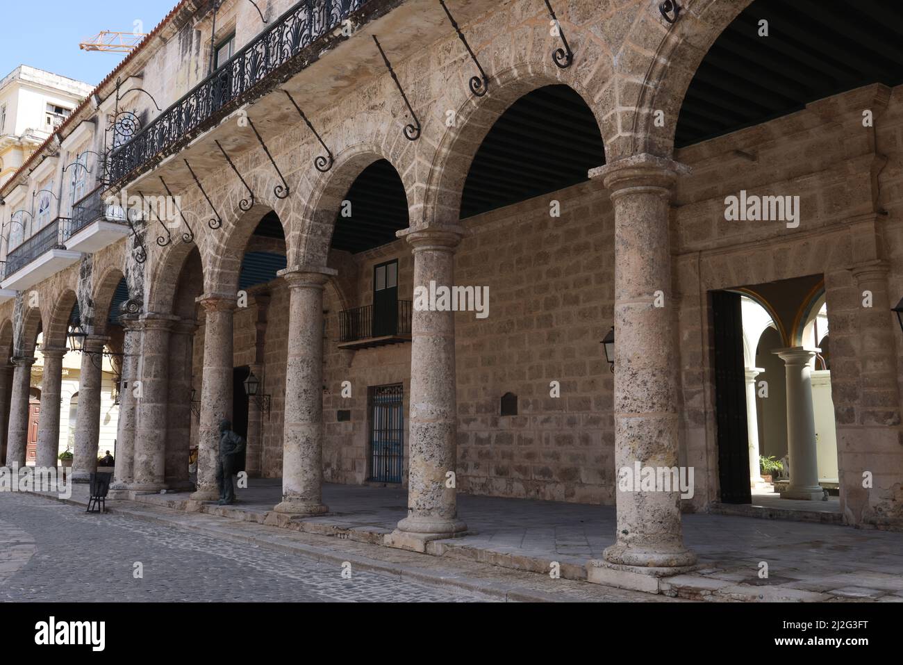 Details des Domplatzes in Havanna, Kuba Stockfoto