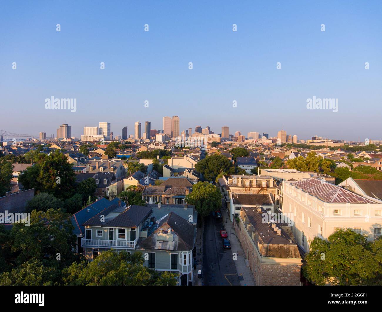 New Orleans, Louisiana bei Sonnenaufgang Stockfoto