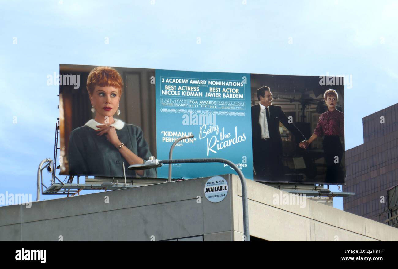 Los Angeles, Kalifornien, USA 15. March 2022 Eine allgemeine Sicht der Atmosphäre des Seins der Ricardos Billboard am 15. März 2022 in Los Angeles, Kalifornien, USA. Foto von Barry King/Alamy Stockfoto Stockfoto