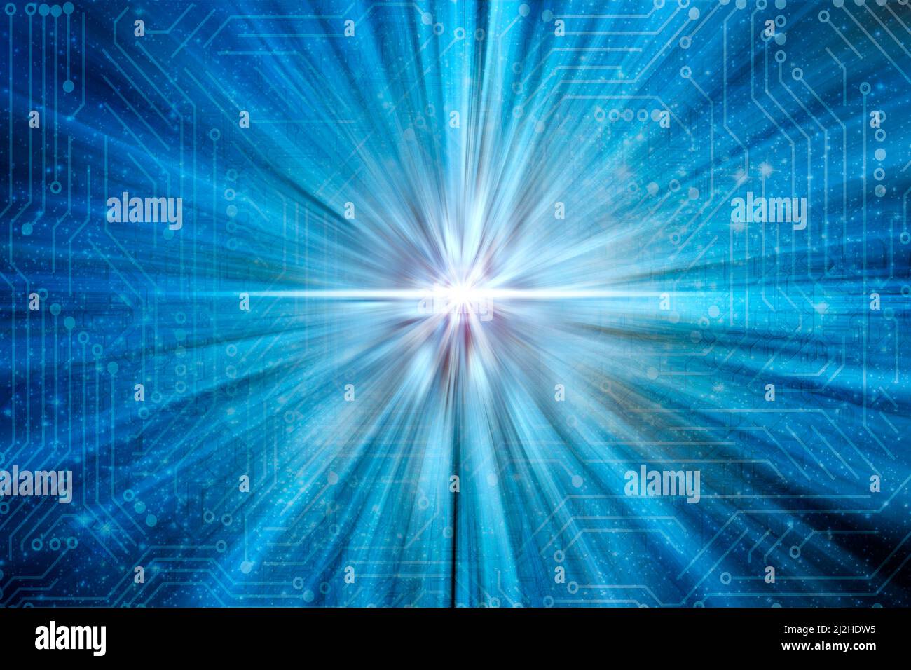 Technologie abstrakter blauer Hintergrund Stockfoto