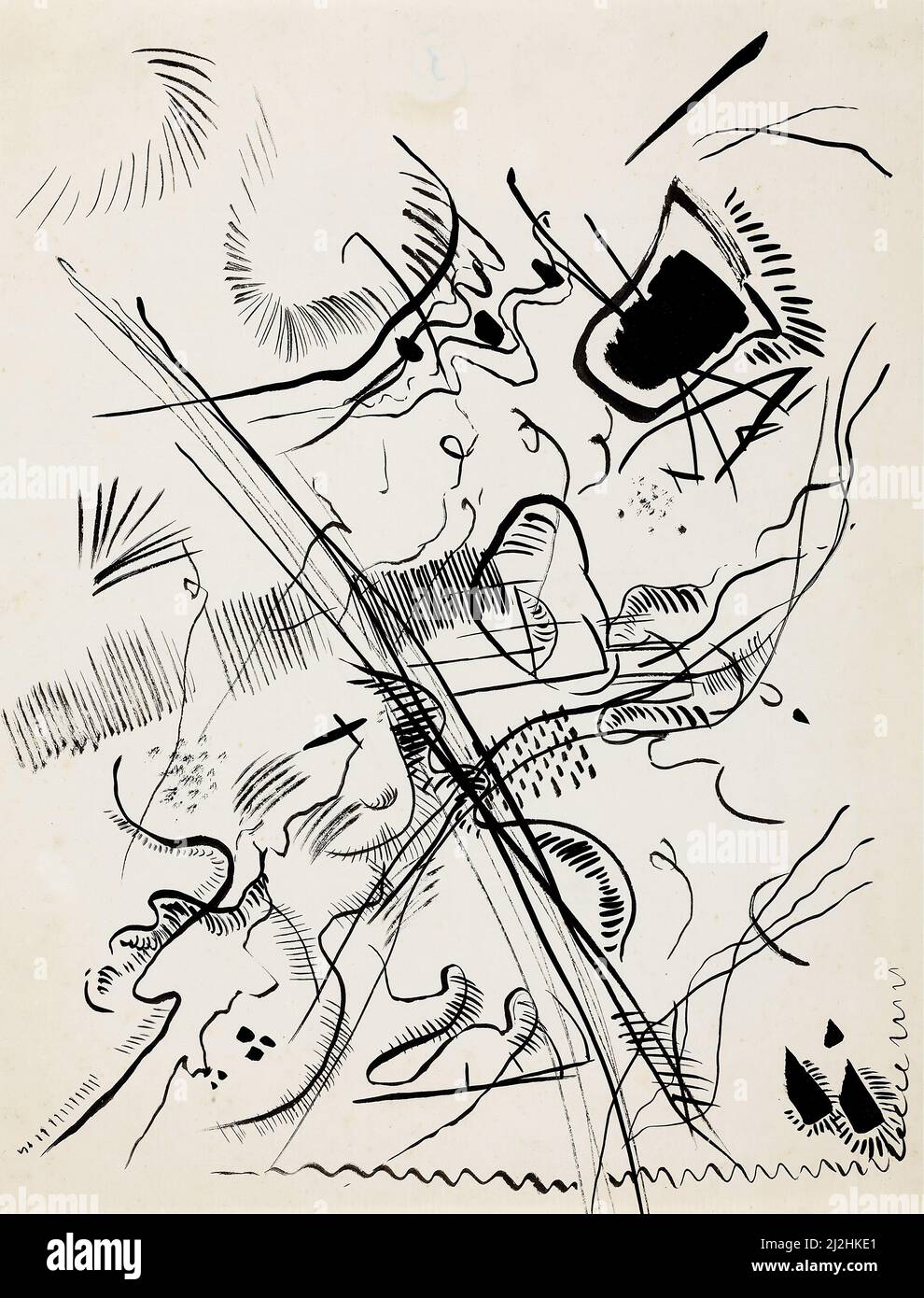 Gemälde von Wassily Kandinsky, 1910s. Ohne Titel (Um 1913) Stockfoto