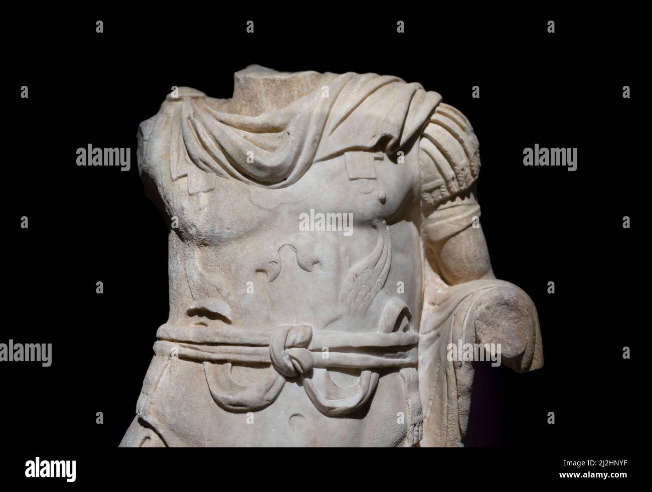 Statue von Kaiser Nero im Istanbuler Archäologiemuseum, Türkei. Stockfoto