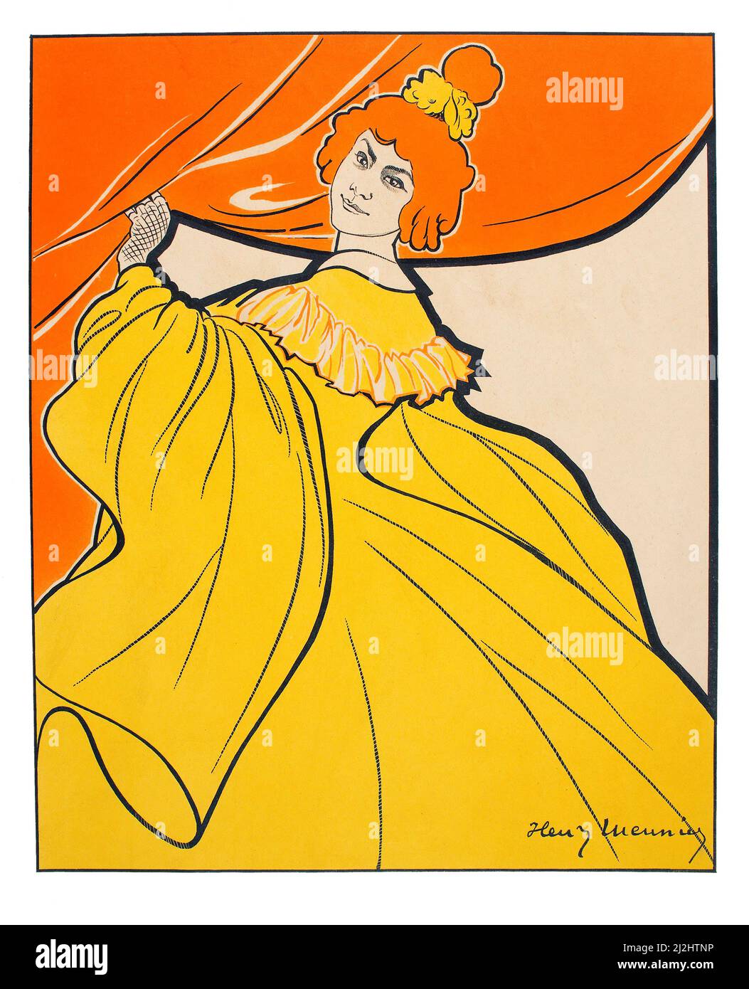 Georges Meunier, Belle Epoque, Vintage-Poster, Affichette Pour Odette Dulac (1895-1902) Stockfoto