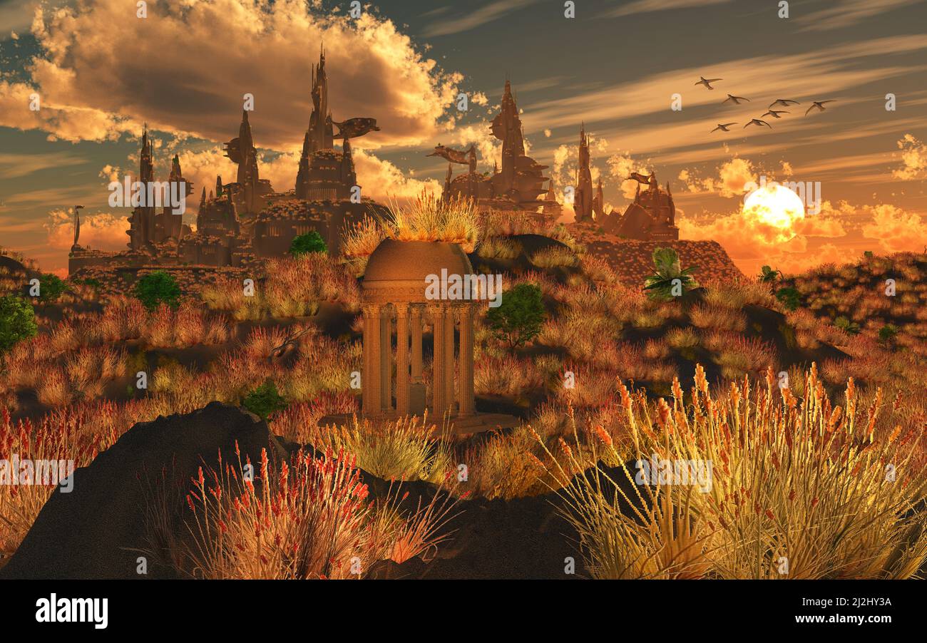 Phantasielandschaft Stockfoto