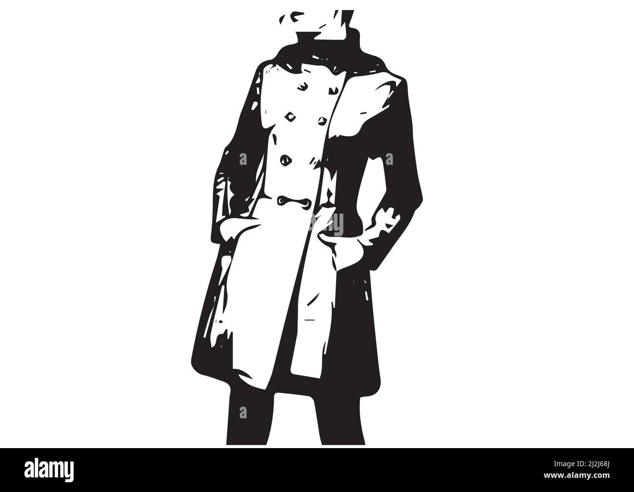 Illustration von schweren Wintermäntel für Damenbekleidung Mode in Vektor-Kunst Arbeit Damen warmen Winter Blazer Mode Schatten Kleidung tragen Sammlung Stock Vektor